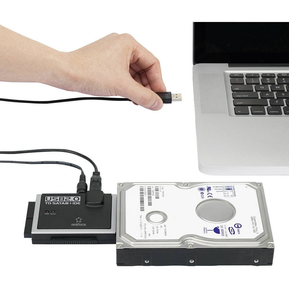 Renkforce USB 2 zu IDE+SATA RF-3833985 USB-Adapter