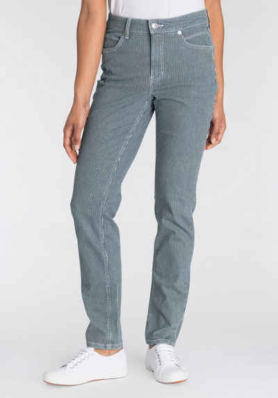 MAC Straight-Jeans Melanie Stripe Figurbetonter femininer Schnitt
