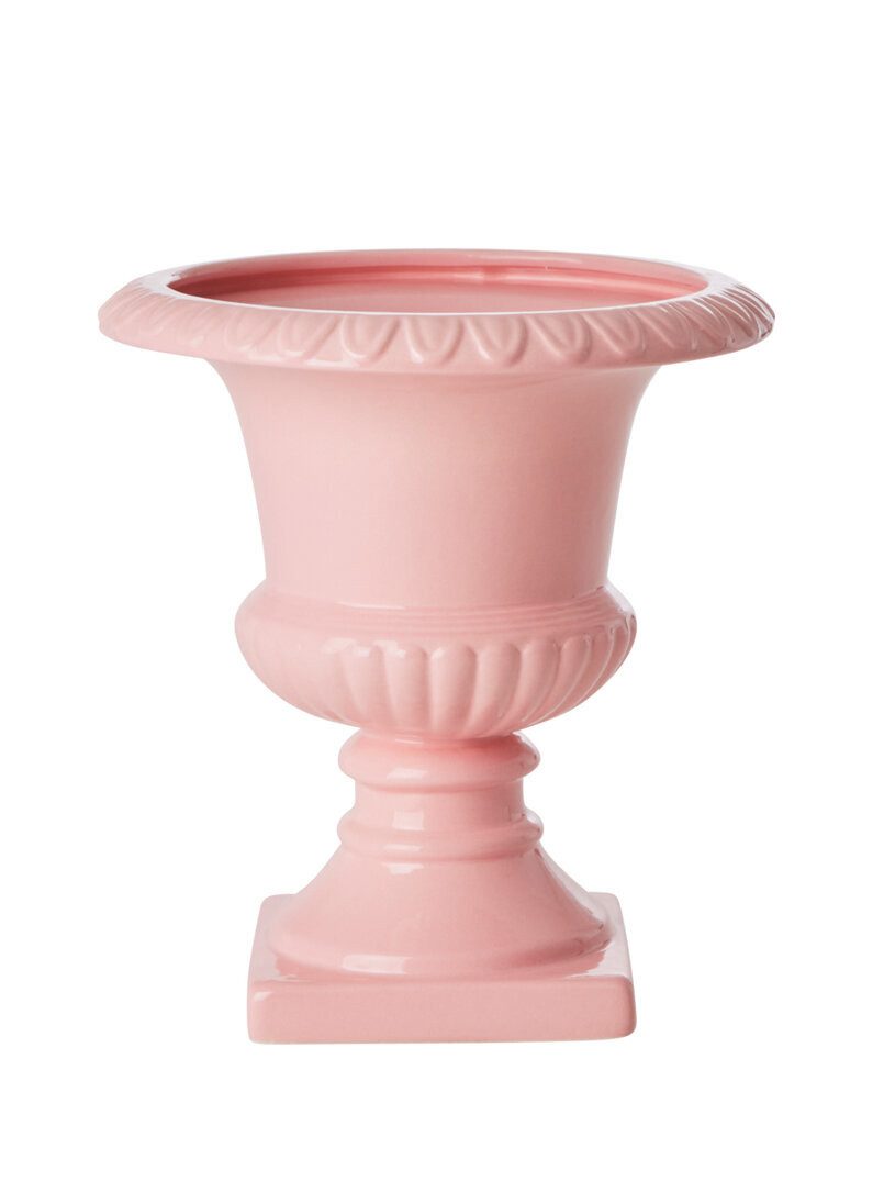 rice Dekovase Blumentopf Vase pink