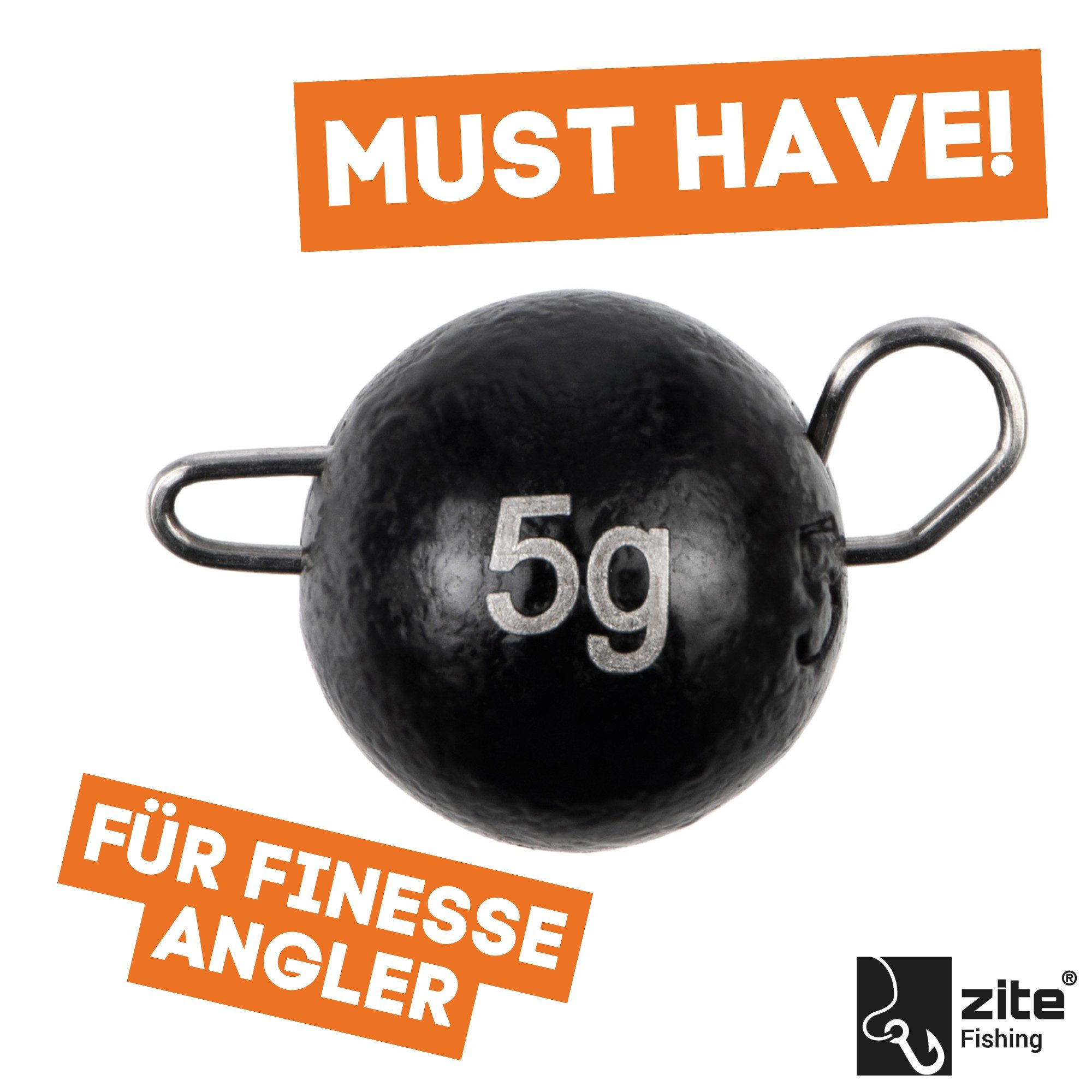 Angelgewicht Tungsten Cheburashkas gr. 5-16g Mattschwarz Beschichtet Finesse-Angeln
