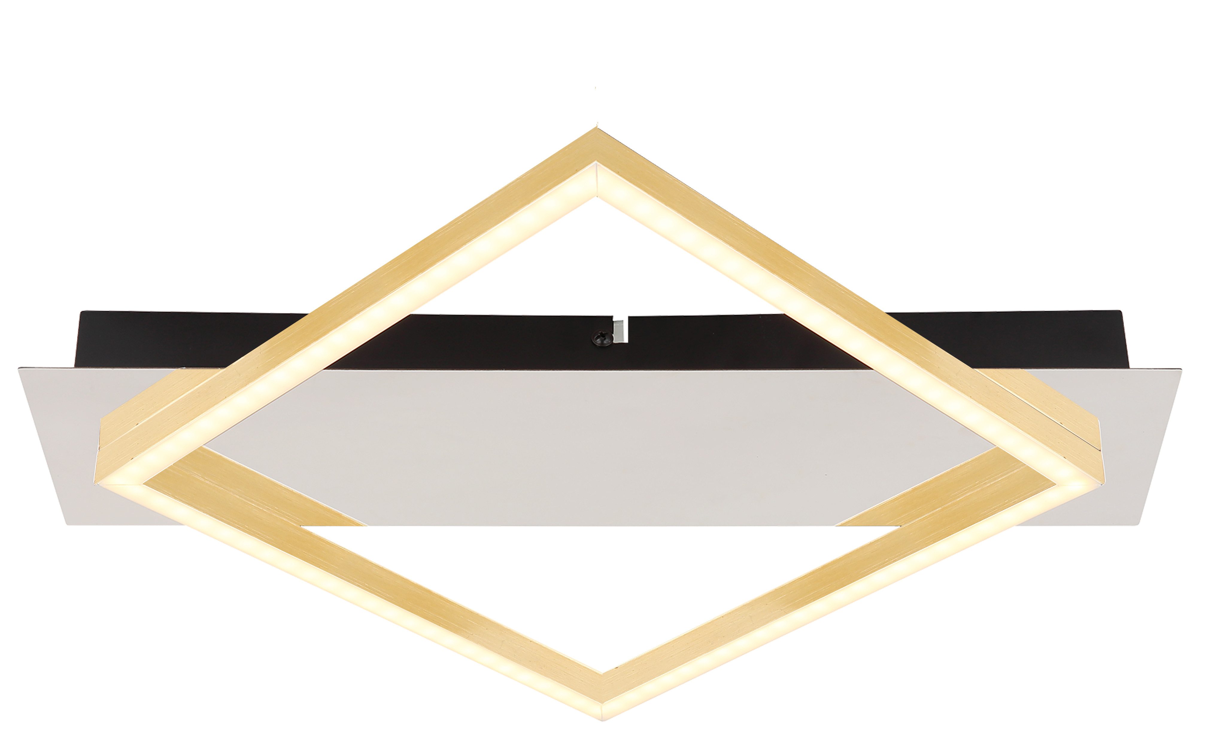 GLOBO LIGHTING LED Deckenleuchte LESINA, LED fest integriert, Warmweiß, Deckenlampe/Metall/goldfarben/3000K/Schlafzimmer/Wohnzimmer