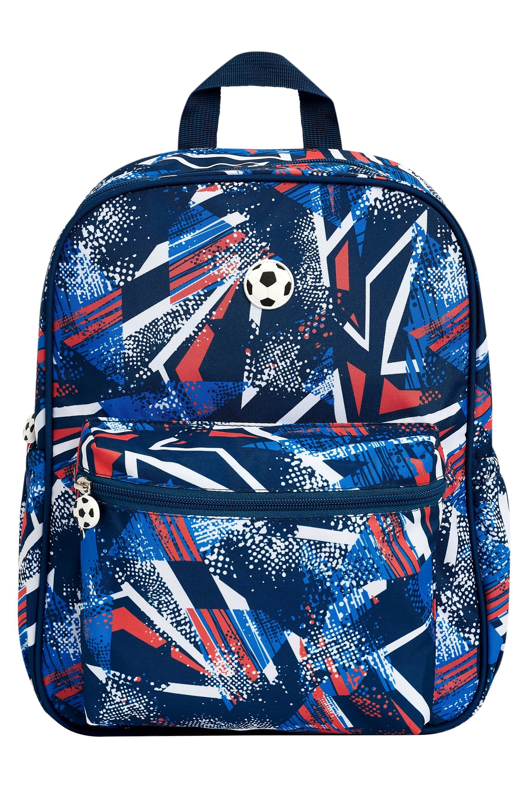 Treer Kinderrucksack - Wasserdichter Schulrucksack Mit Fußball-Muster Für 3-14 Jahre