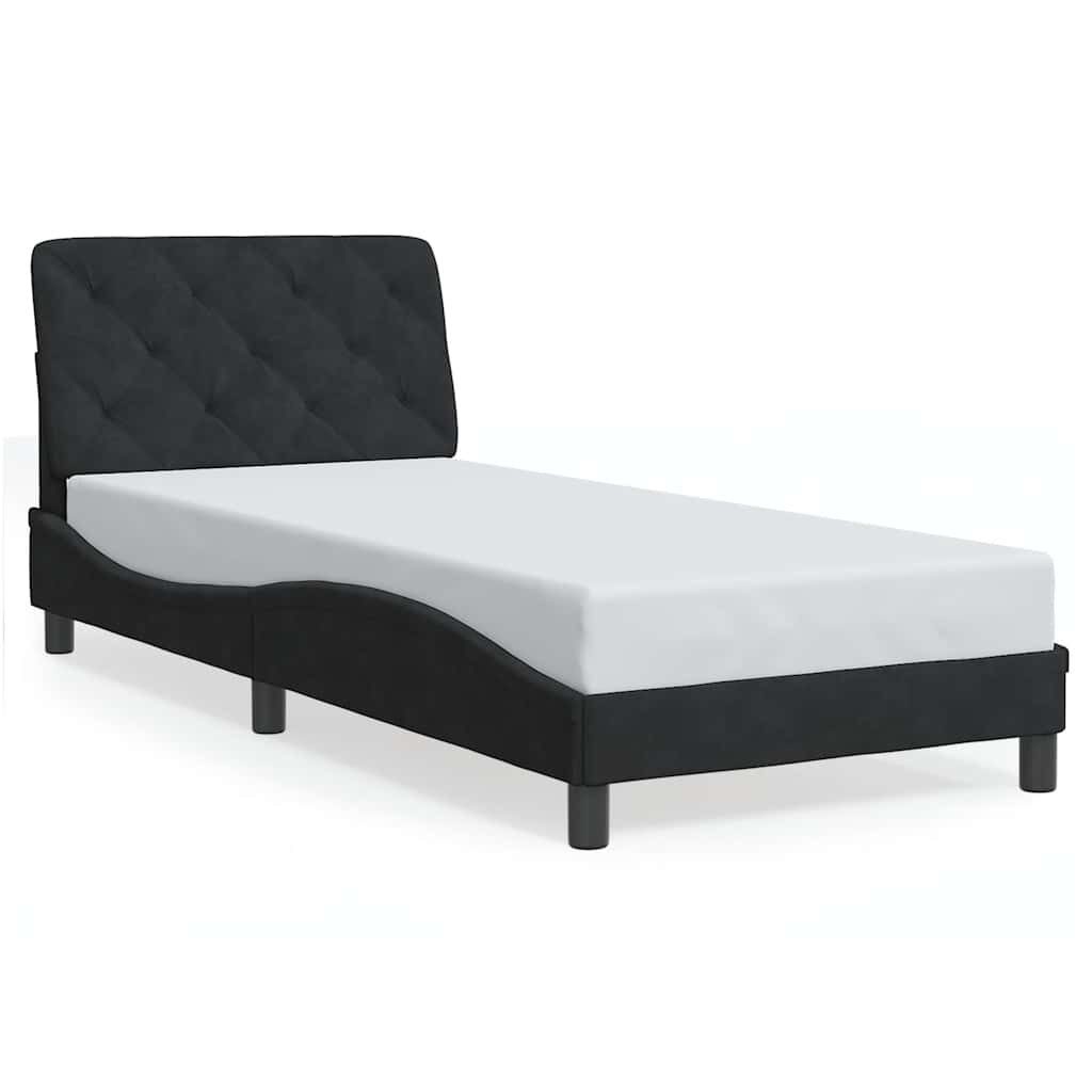 vidaXL Bett Bettgestell ohne Matratze Schwarz 90x190 cm Samt günstig online kaufen