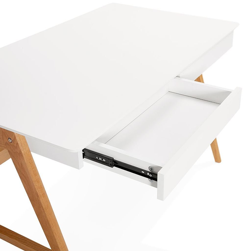 KADIMA DESIGN Schreibtisch VARAHI PC-Tisch Weiß Laptoptisch Büro Schreibtisch
