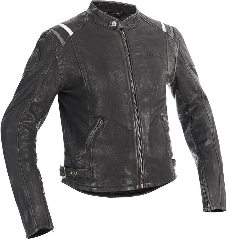 Halvarssons Motorradjacke Leather Jacket Skalltorp Black günstig online kaufen