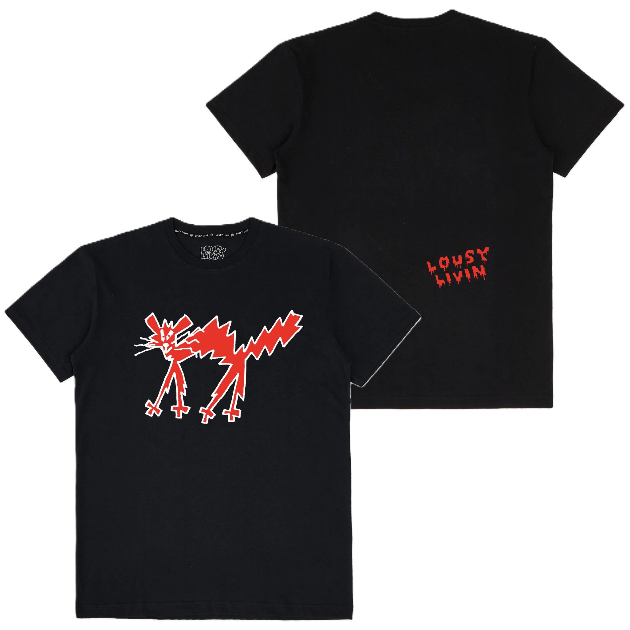 Lousy Livin T-Shirt Lousy Livin Boxy Tee Cat (T-Shirt, T-Shirt)