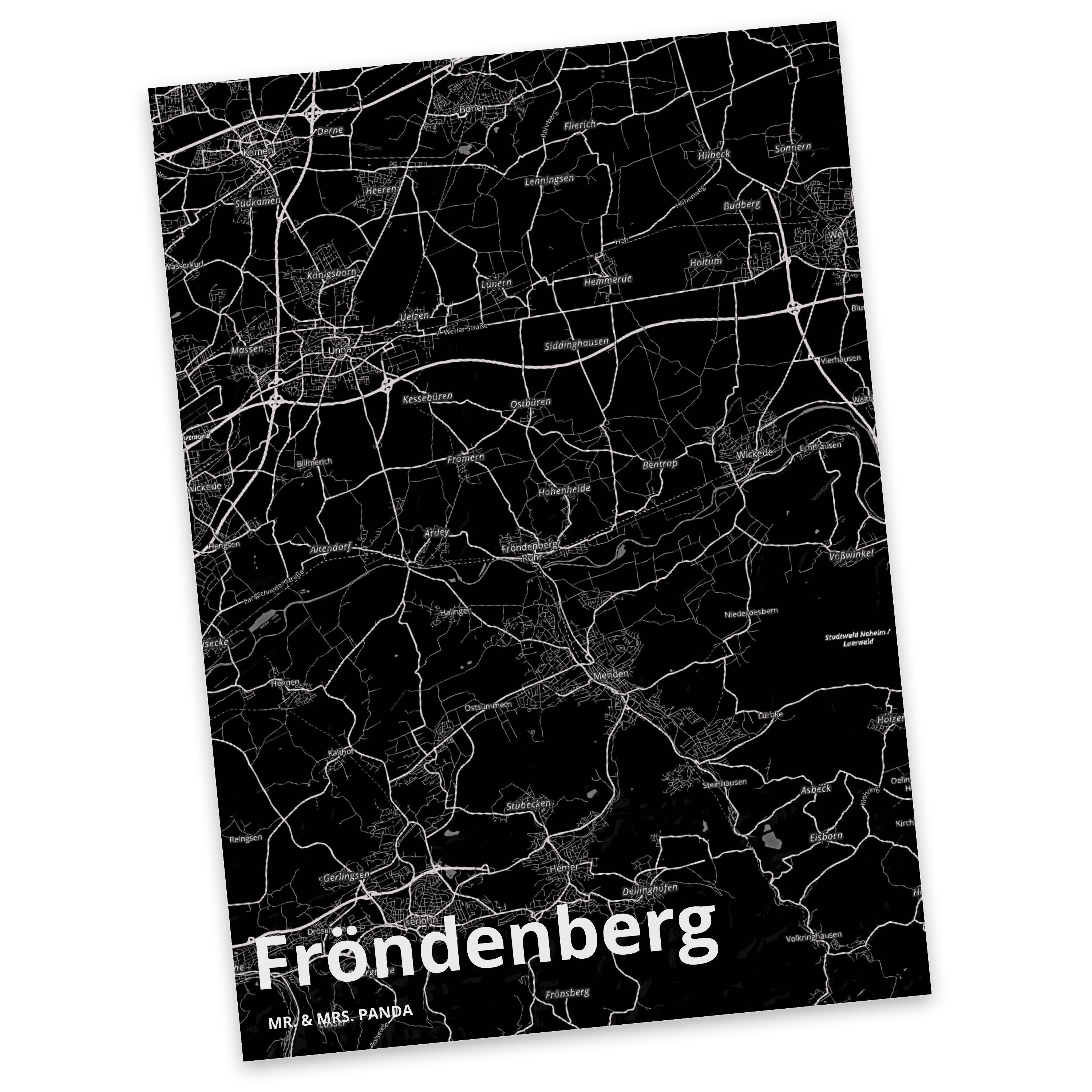Mr. & Mrs. Panda Postkarte Fröndenberg - Geschenk, Grußkarte, Geburtstagskarte, Städte, Einladun | Grußkarten