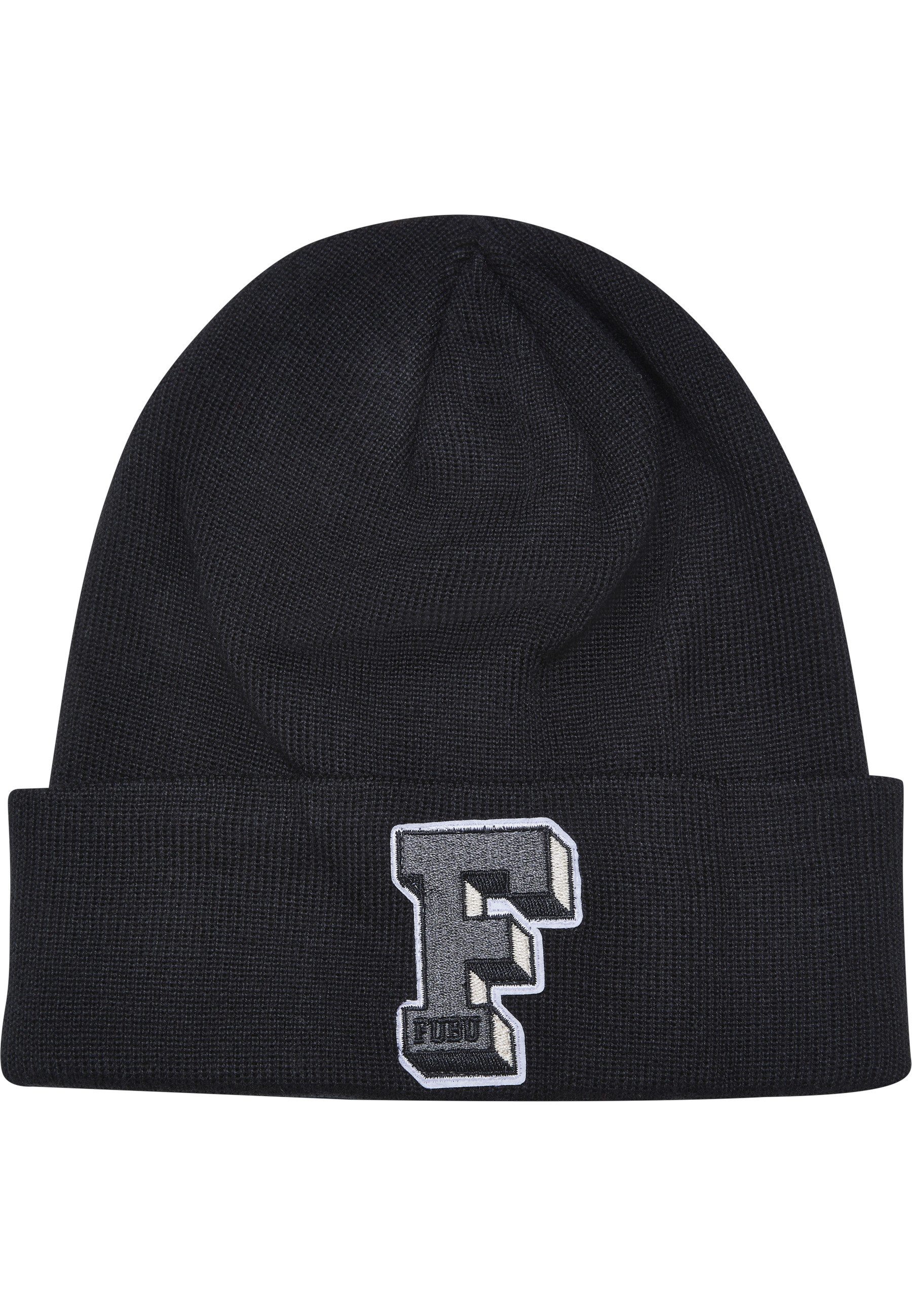 Fubu Beanie Fubu Accessoires FA224-001-1 COLLEGE BEANIE BLACK/ANTHRA (1-St)