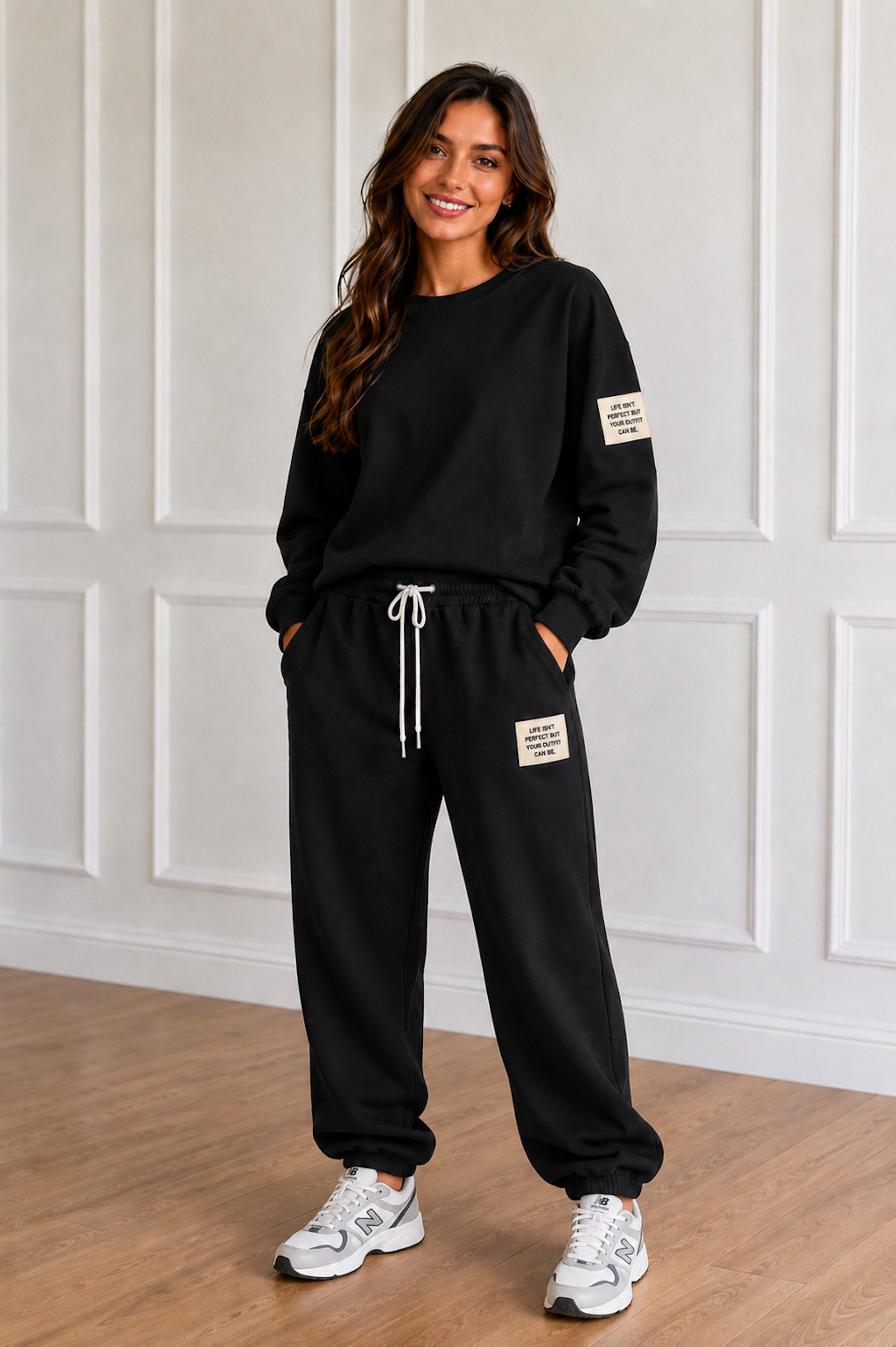 Worldclassca Jogginganzug Worldclassca Damen Zweiteiler Oversize SET Shirt + Hose Jogginganzug, Neue Kollektion - Stilvolle und gemütliche Mode für Damen