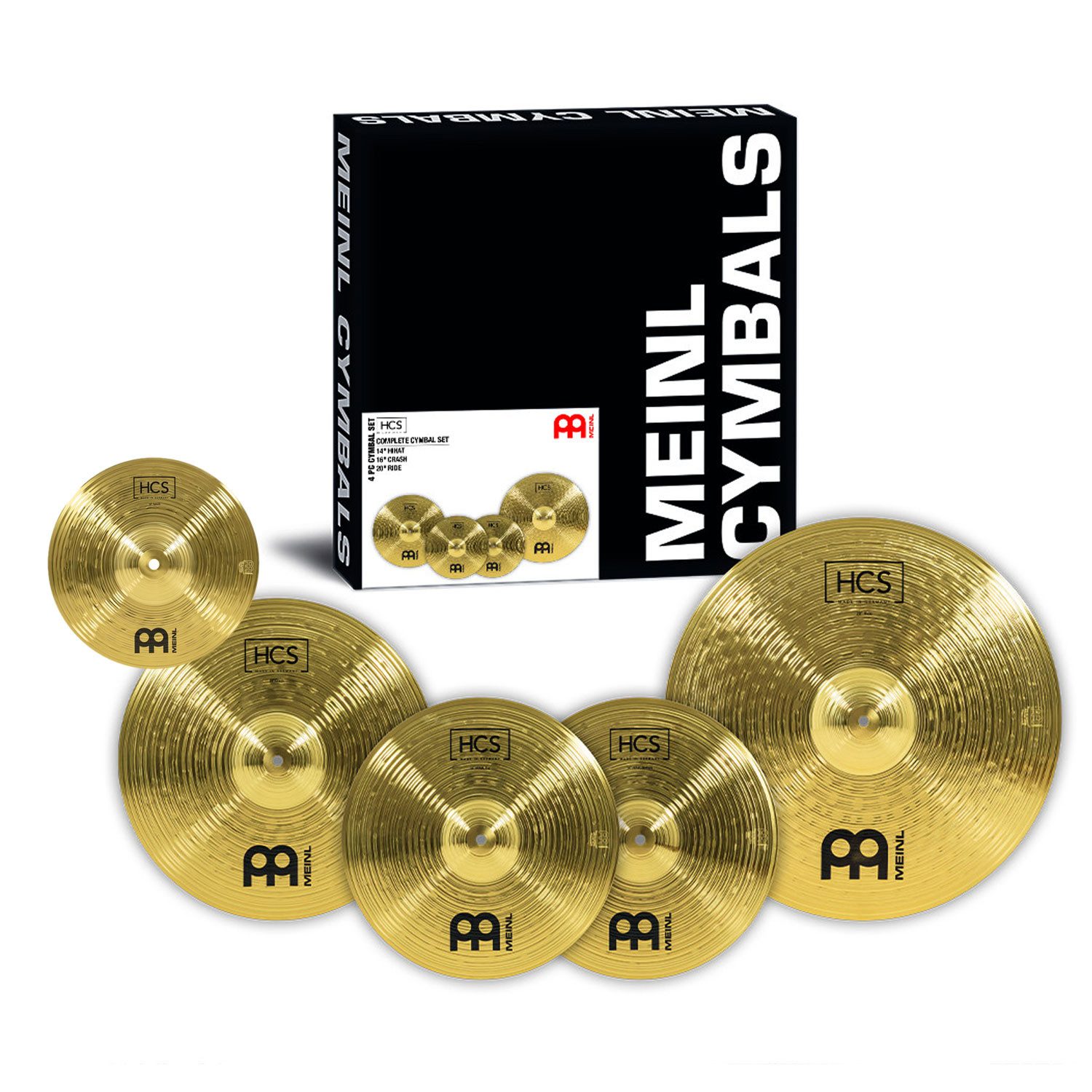 Meinl Cymbals Becken Meinl Beckenset HCS141620 mit 10 Zoll Splash, 1-St., Becken, Vorteils-Set