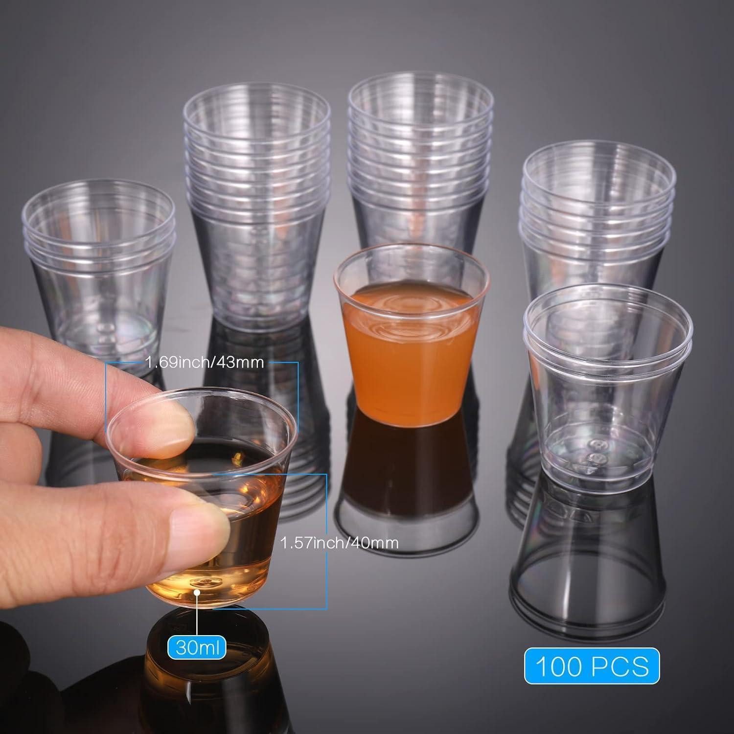 LuxusKollektion Schnapsglas 100 Stück Plastik Schnapsgläser 3cl 30ml Shotgläser PS Material