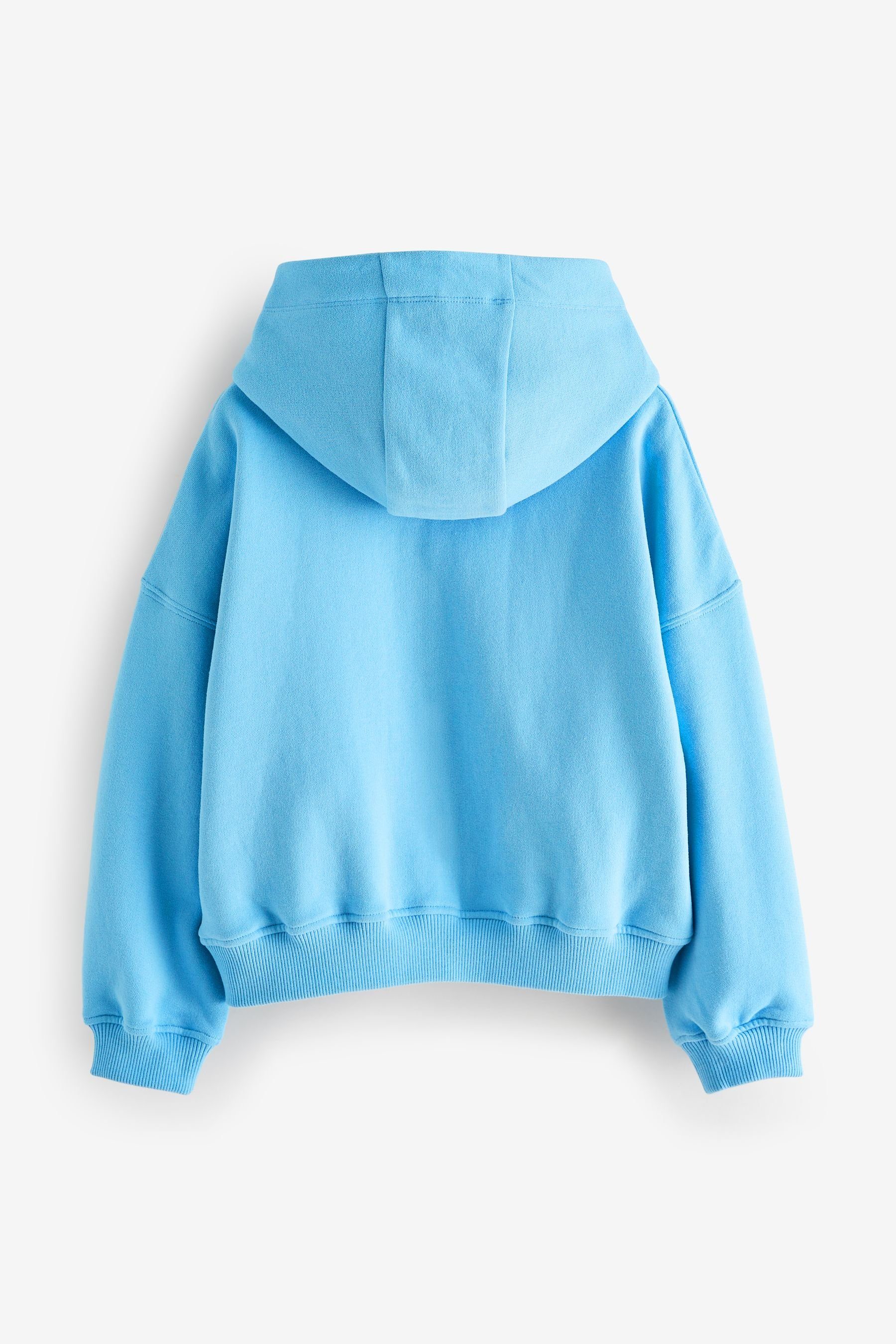 Verkürztes Kapuzensweatshirt Next Blue (1-tlg) Hoodie