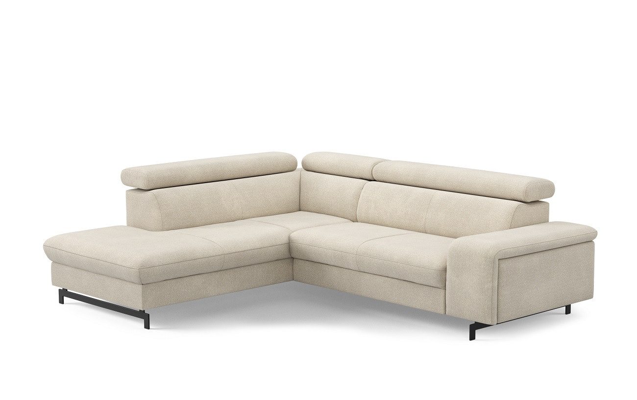 COTTA Ecksofa Emma Ecksofa, mit Schlaffunktion, Bettkasten und verstellbare Kopflehnen