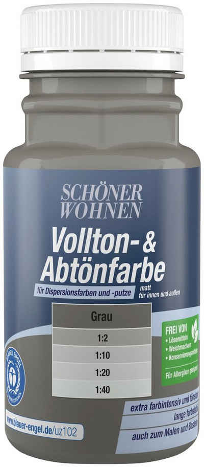 SCHÖNER WOHNEN-Kollektion Vollton- und Abtönfarbe »Vollton- & Abtönfarbe«, 125 ml, grau, zum Abtönen von Dispersionsfarben und -putzen