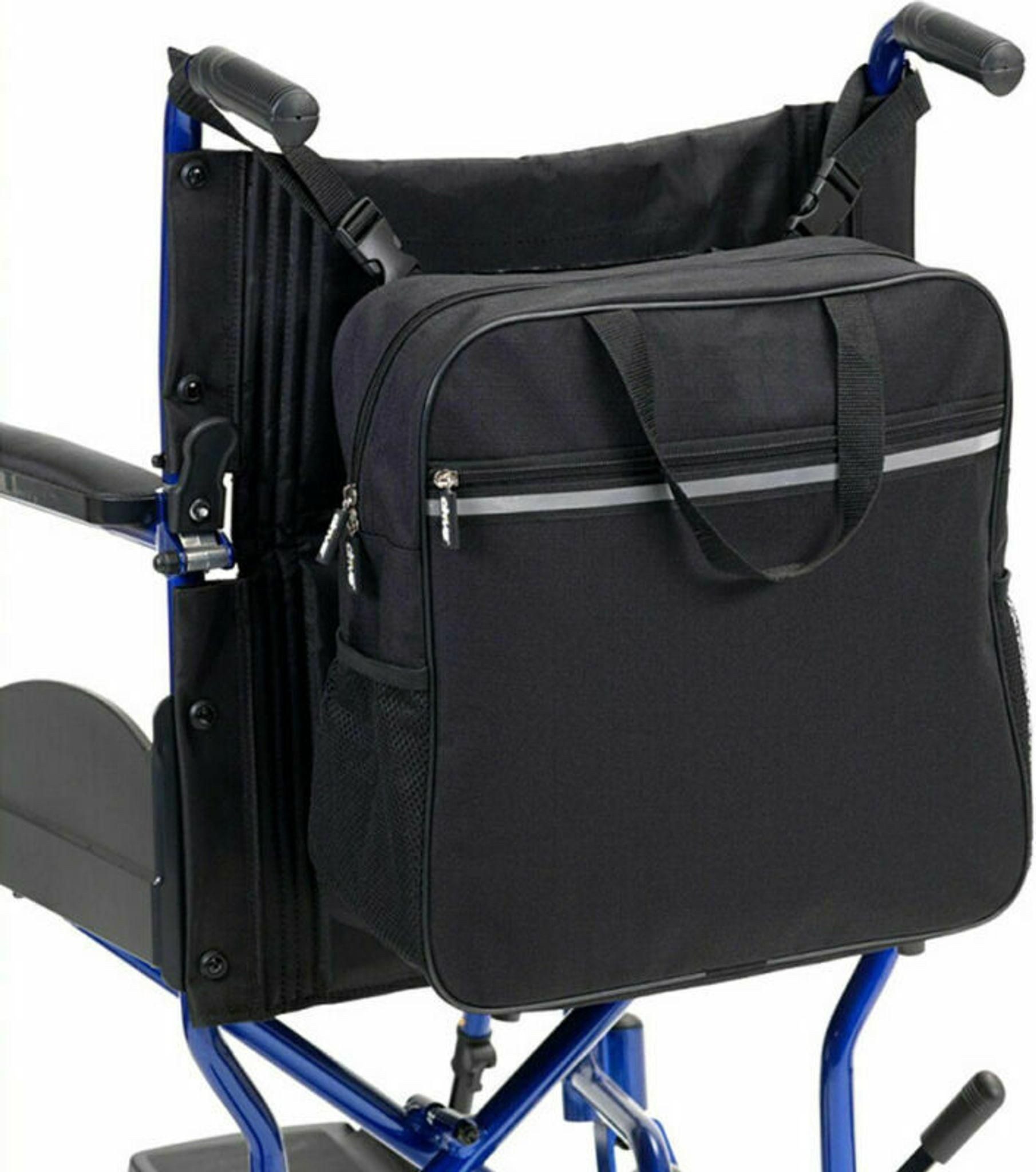 FELIXLEO Aufbewahrungstasche Rollstuhltasche Hinten Rollstuhl Rucksack Seitentasche Schwarz
