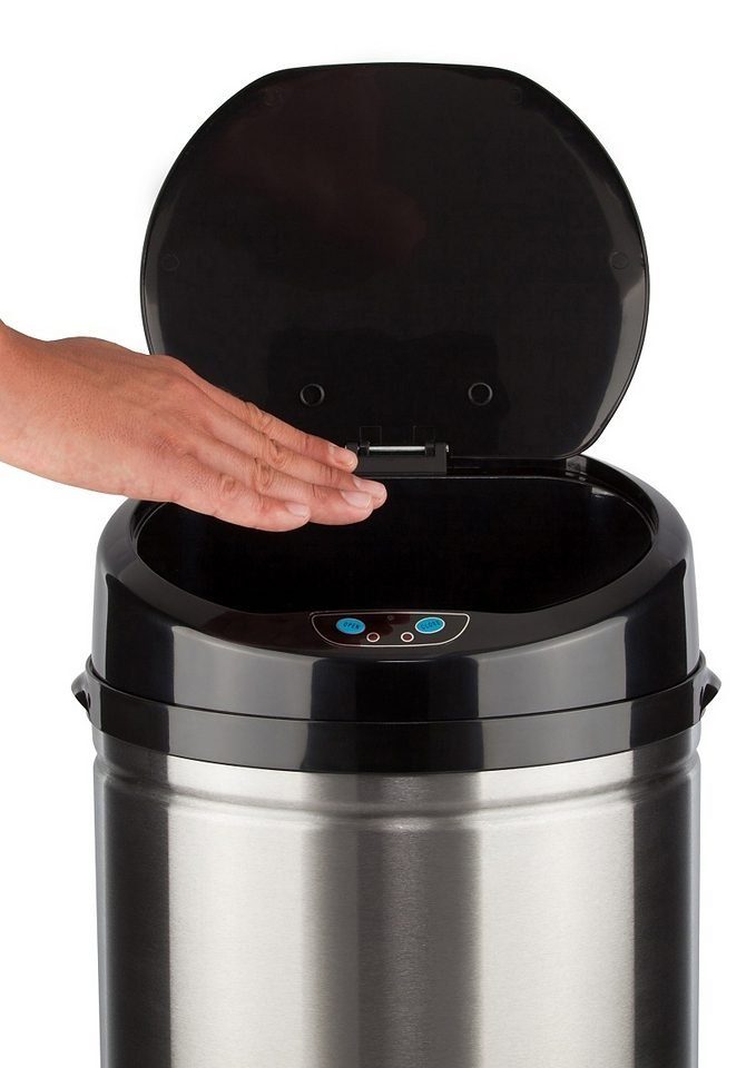 ECHTWERK Mülleimer INOX BRUSHED, Infrarot-Sensor, Korpus aus Edelstahl, Fassungsvermögen 42 Liter