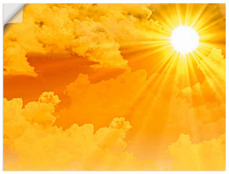 Artland Wandbild Warme Sonnenstrahlen, Himmel (1 St), als Leinwandbild, Poster, Wandaufkleber in verschied. Größen