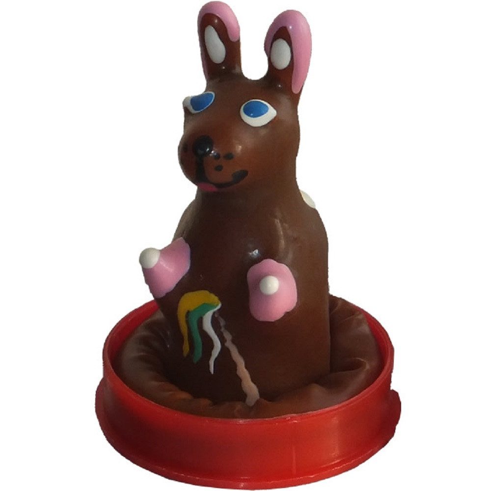 ERCO Kondome Scherzkondom Frühling Osterhase, 1 St., handbemalter Scherzartikel
