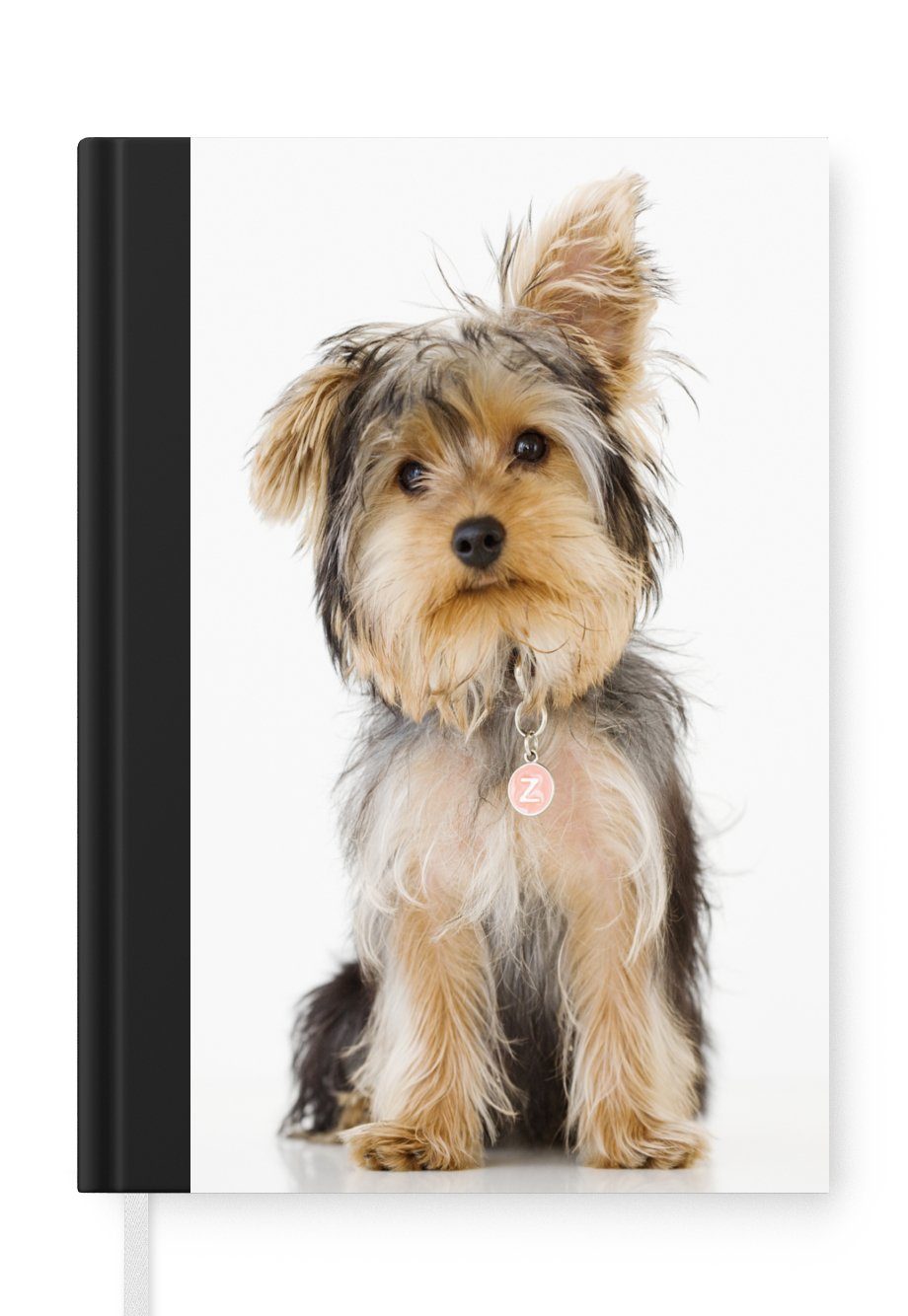 MuchoWow Notizbuch Porträt eines Yorkshire-Terriers, Journal, Merkzettel, Tagebuch, Notizheft, A5, 98 Seiten, Haushaltsbuch