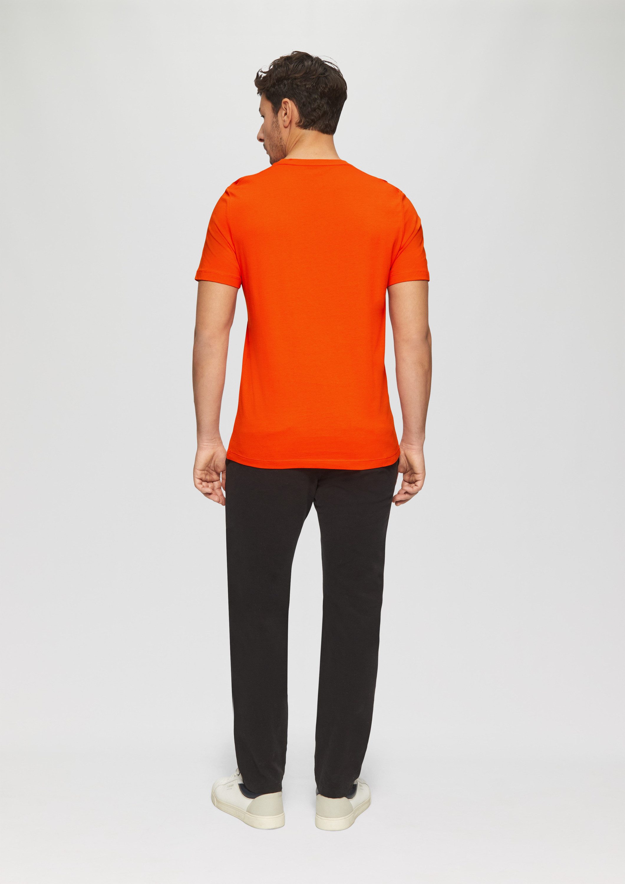 s.Oliver Kurzarmshirt T-Shirt T-Shirt mit Logo-Print