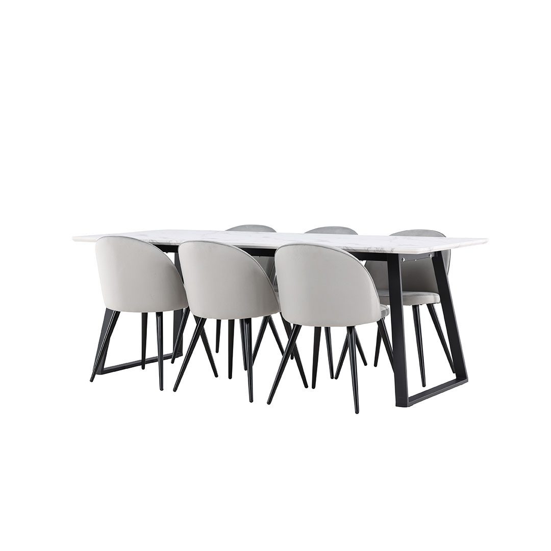 ebuy24 Essgruppe Malaga Essgruppe Esstisch 90x200cm günstig online kaufen