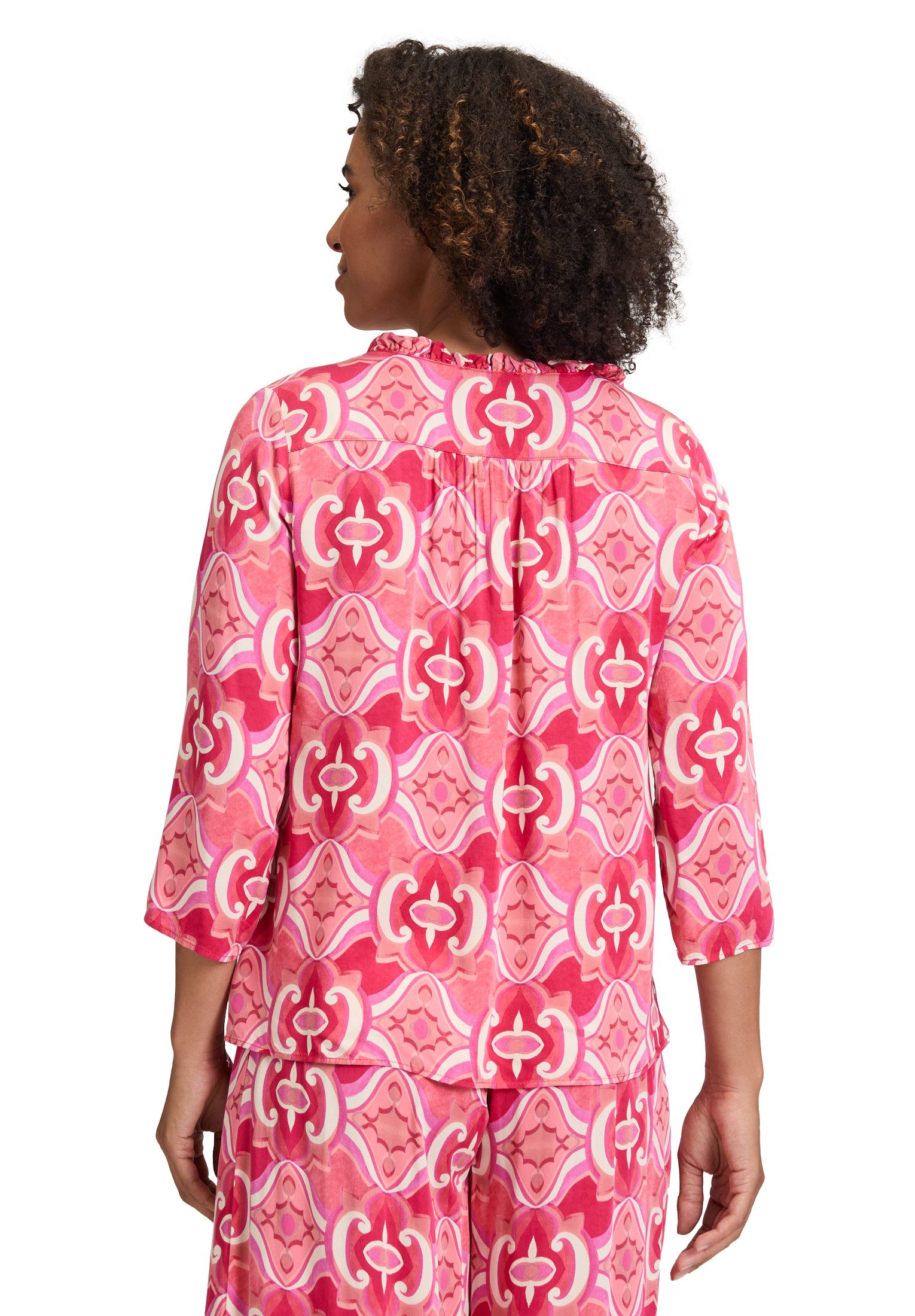 Cartoon Schlupfbluse Damen mit Rüschen