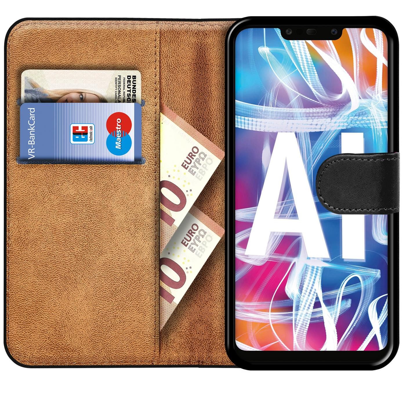 CoolGadget Handyhülle Book Case Handy Tasche für Huawei Mate 20 Lite 6,3 Zoll, Hülle Klapphülle Flip Cover für Mate 20 Lite Schutzhülle stoßfest