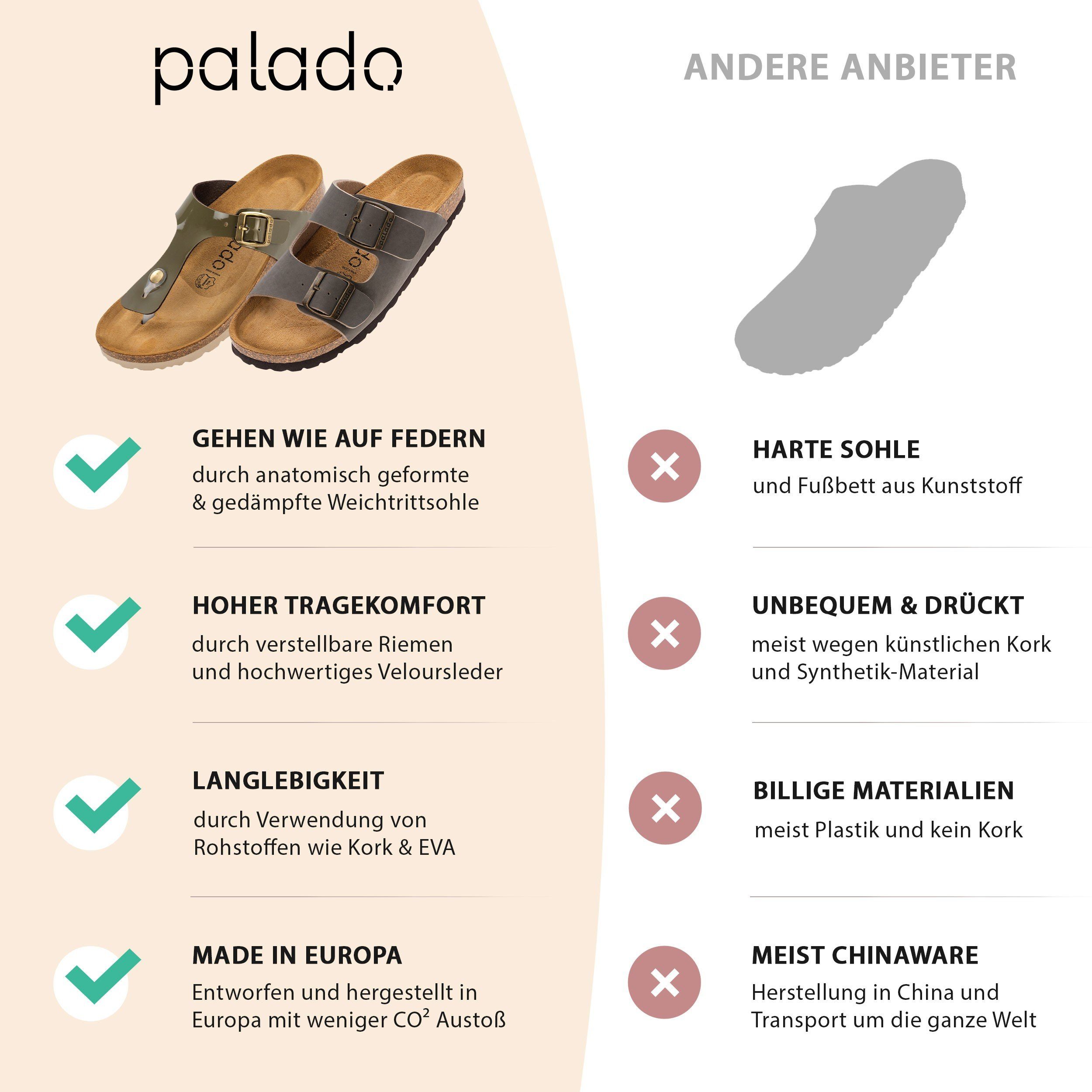 Palado Palado Cres 0468 Pantolette (16701126) Olive Lack