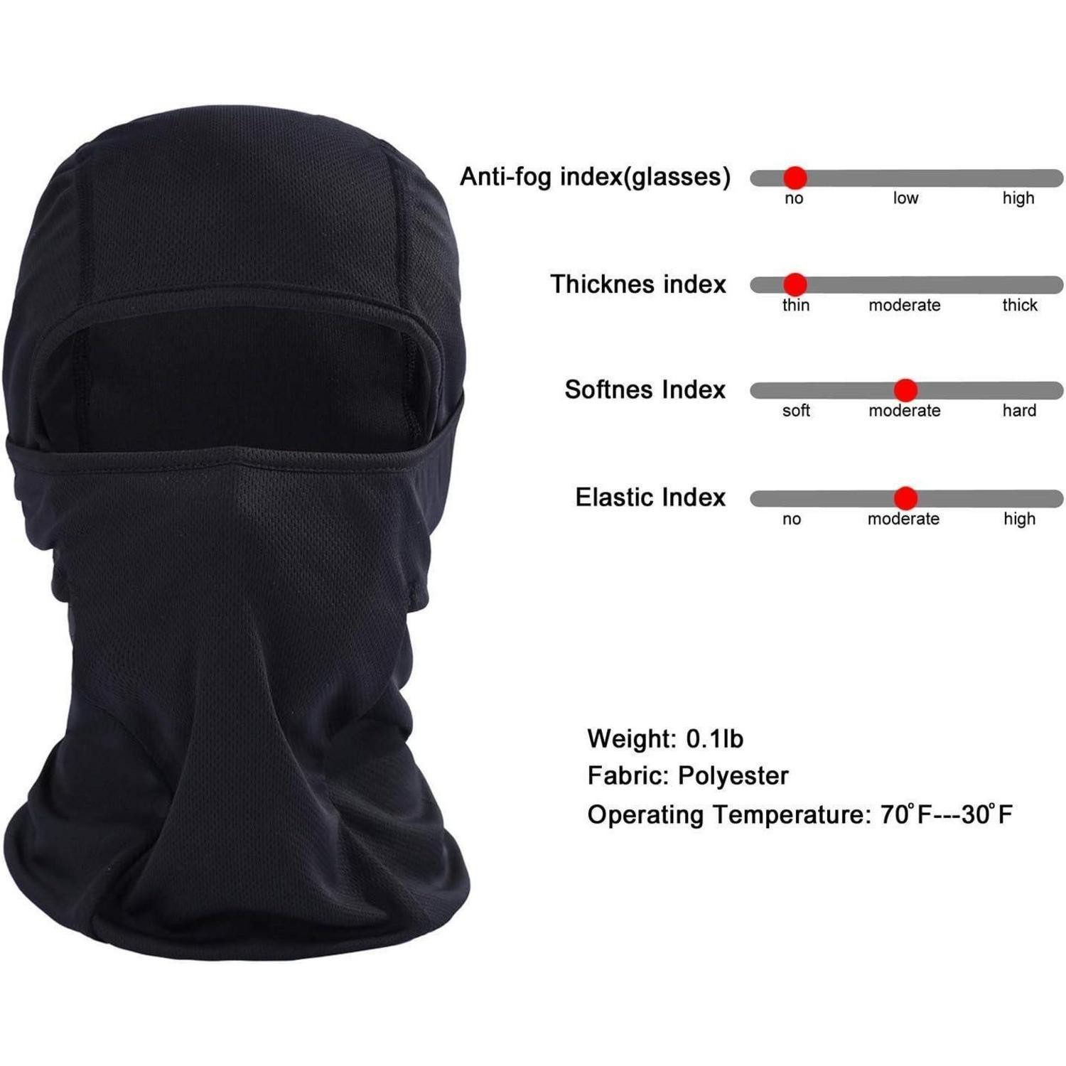 LuxusKollektion Sturmhaube Sturmhaube Balaclava atmungsaktiv winddicht elastisch für Helm