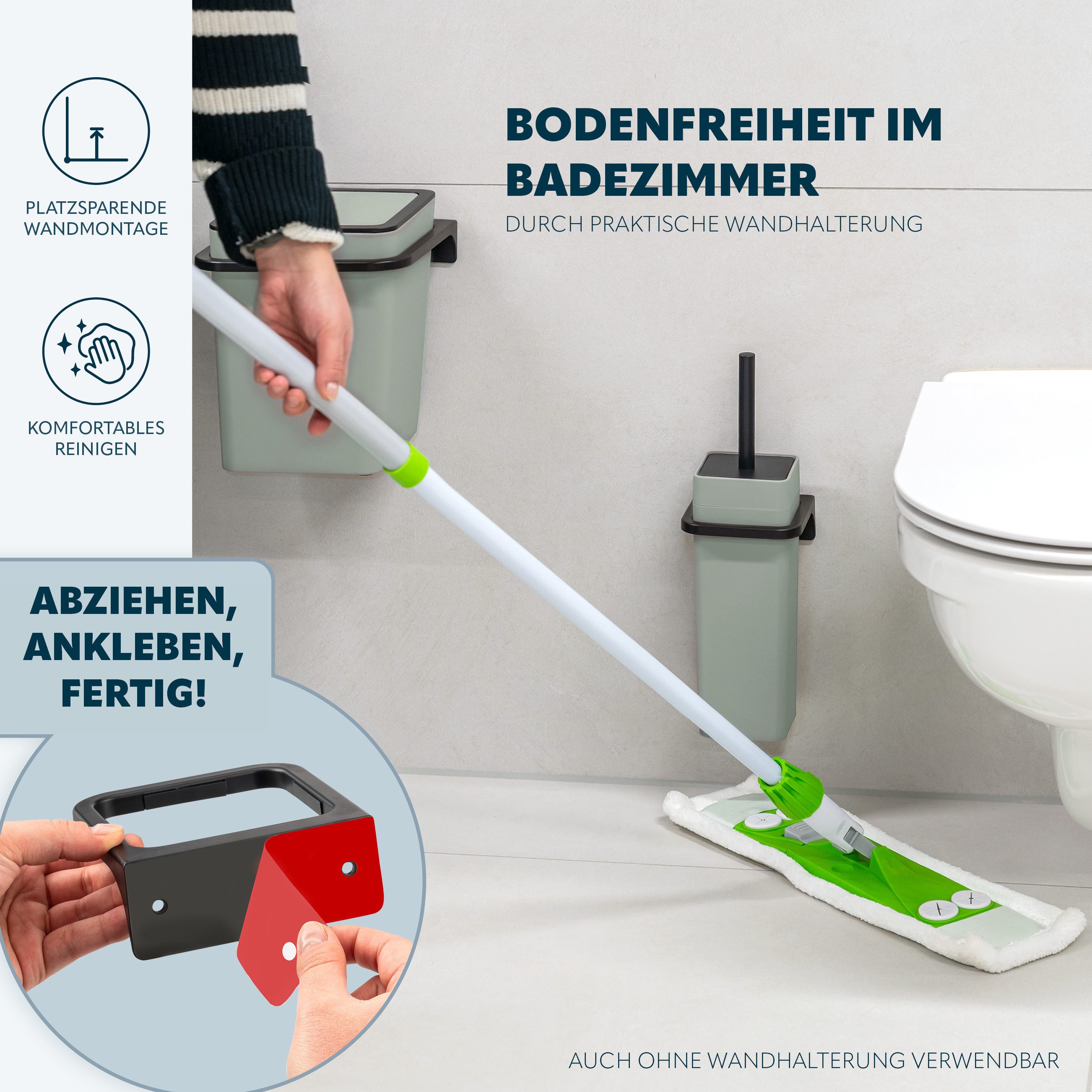 bremermann Badaccessoire-Set 2tlg. Bad-Set SAVONA Softtouch inkl. Wandhalterung, 2 tlg.