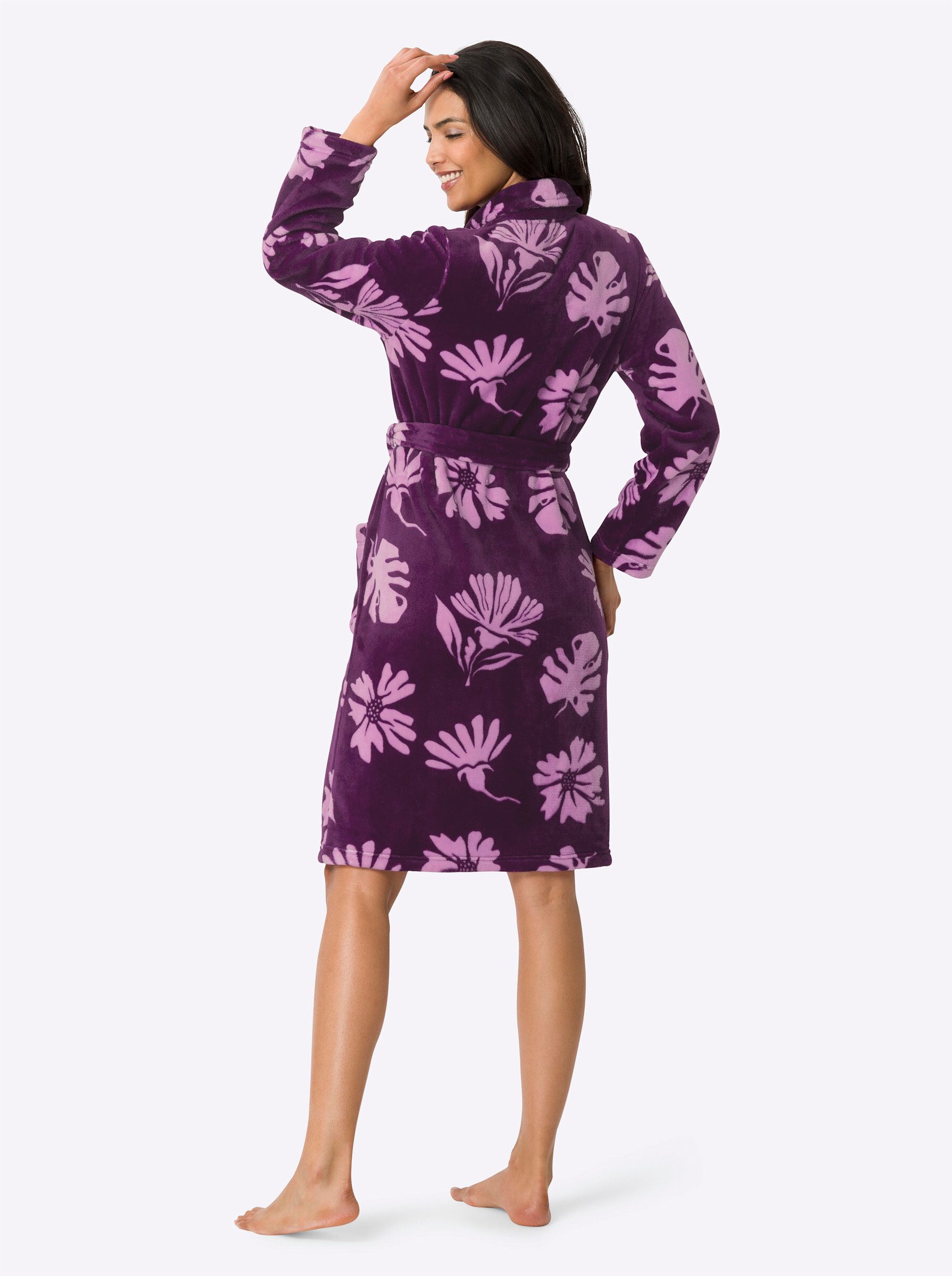 Sieh an! Morgenmantel Morgenmantel Langarm, Polyester, Fleece