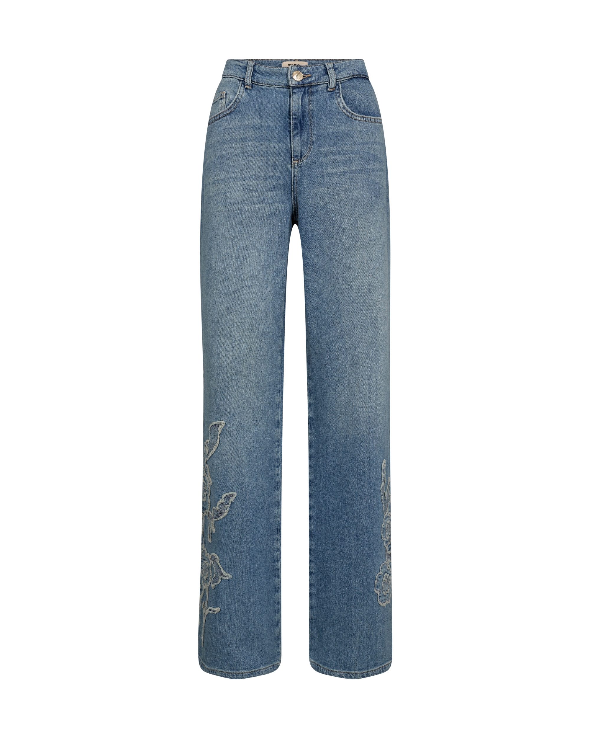 Mos Mosh Regular-fit-Jeans MMRelee Blossom Jeans Light Blue