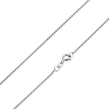 Materia Silberkette Damen Silber Venezianerkette 1,2mm 40-70cm K102, 925 Sterling Silber, rhodiniert