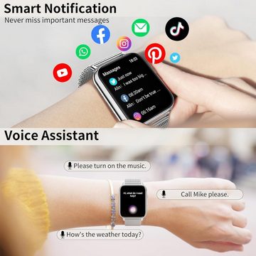 Colesma Smartwatch (1,85 Zoll, Android, iOS), Intuitivem Touchscreen,Modernem Design Zuverlässiger Akkutechnologie