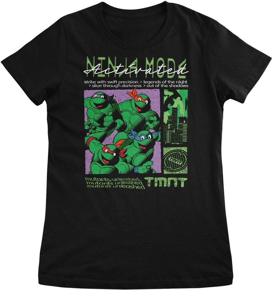 Teenage Mutant Ninja Turtles T-Shirt Ninja Mode Activated Girly Tee