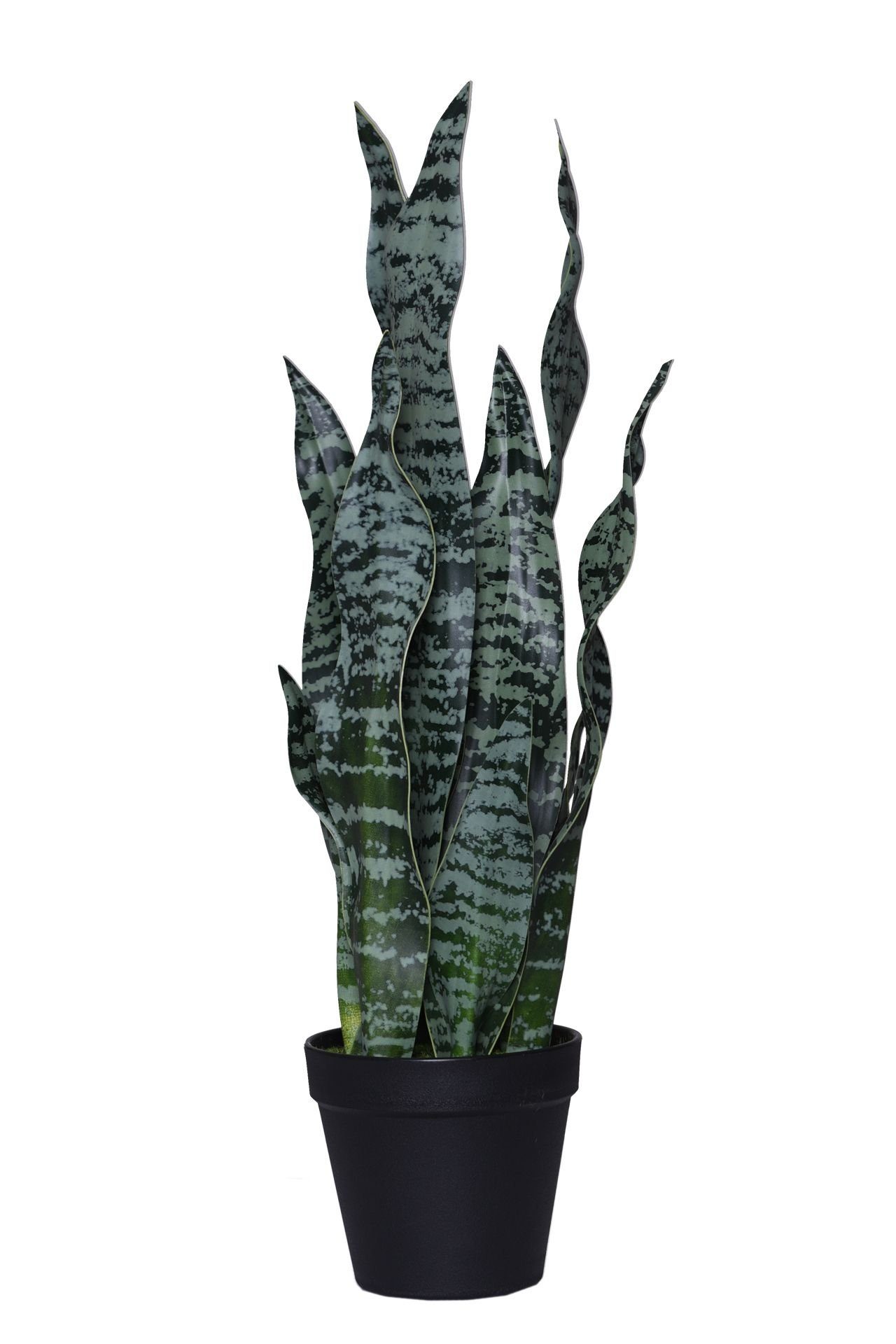 Kunstpflanze Kunstpflanze Bogenhanf Sanseviera künstlich SANSI - 12x53 cm, VIVANNO, Höhe 53 cm Grün