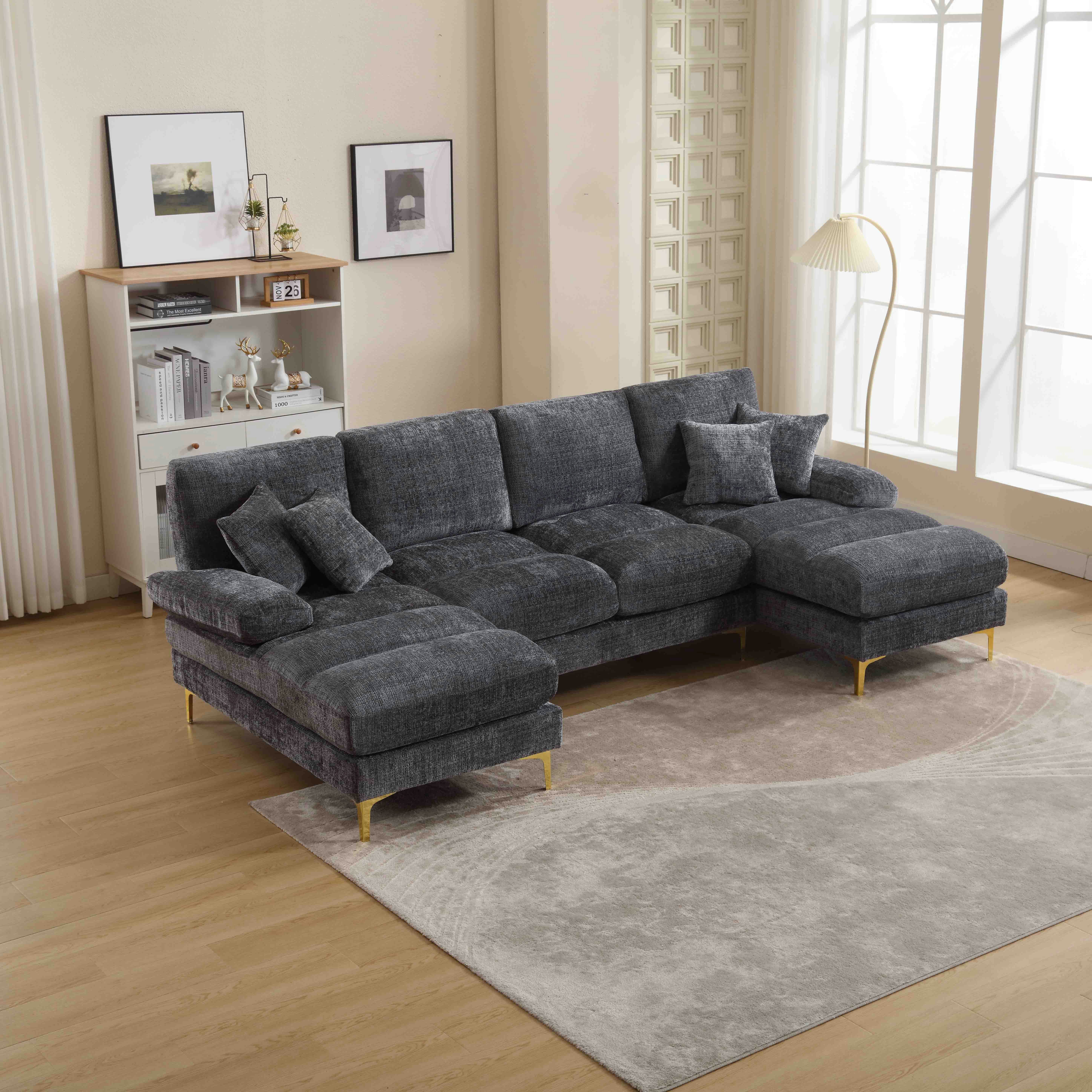 OKWISH Sofa Moderner U-förmiger Modularsofa mit günstig online kaufen