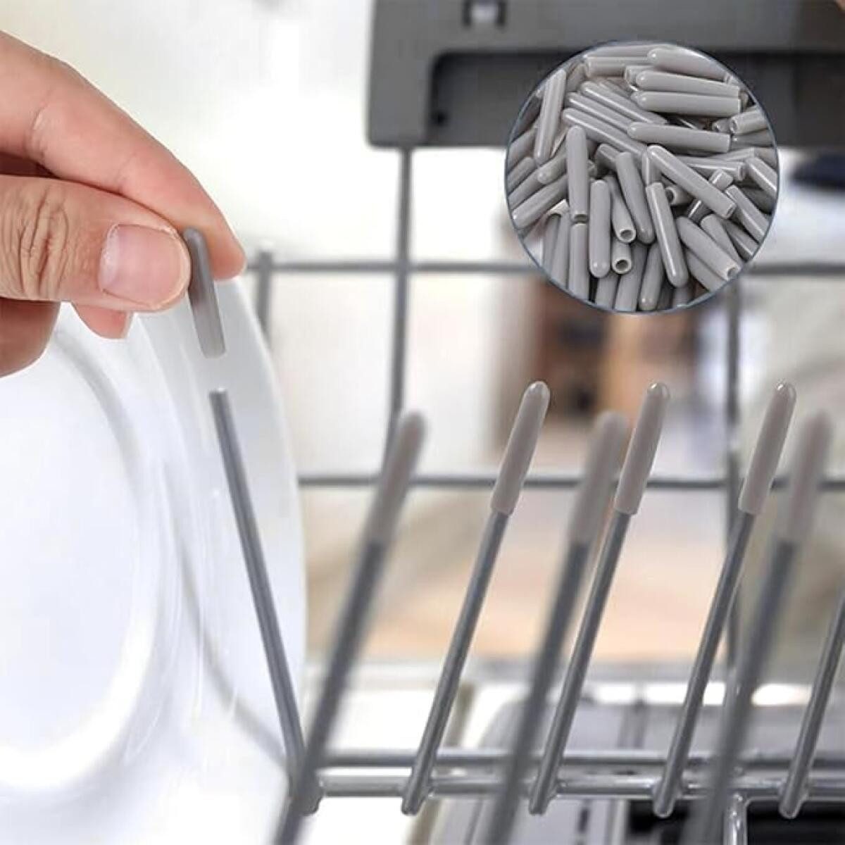 FELIXLEO Abdeckkappe Silikon Korbkappen Geschirrkorb Schutzkappen Spülmaschine, (300-St)