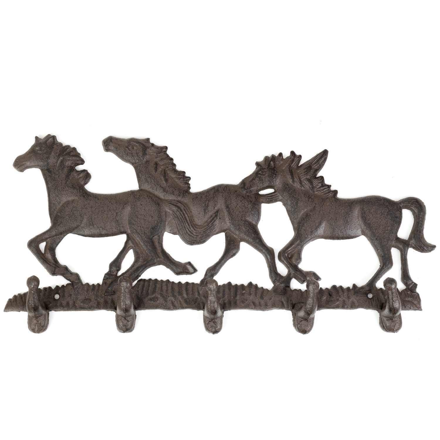 Moritz Wandgarderobe Wandgarderobe Garderobe Pferde 5 Haken braun, Hakenlei günstig online kaufen