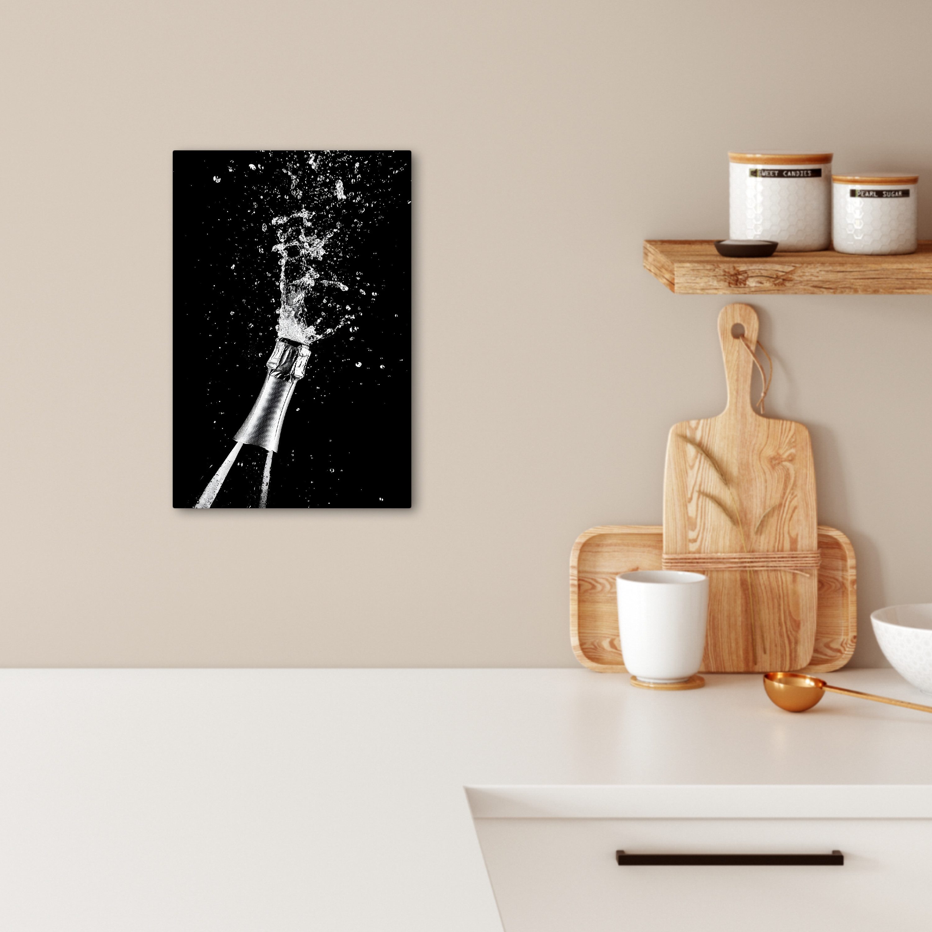 OneMillionCanvasses® Leinwandbild Champagner - Schwarz - günstig online kaufen