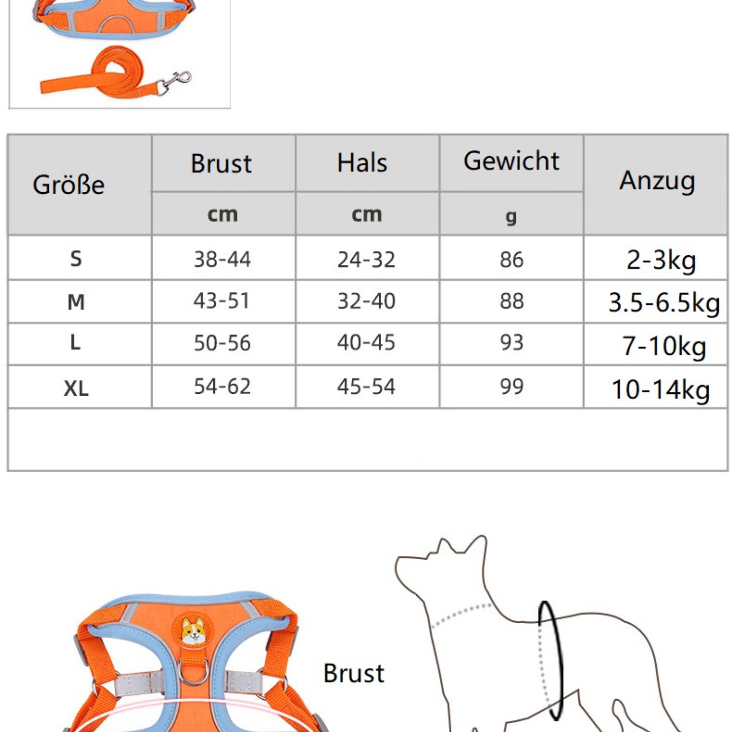 BYSURE Hunde-Geschirr, Verstellbares, reflektierendes Step-In-Welpengeschir günstig online kaufen