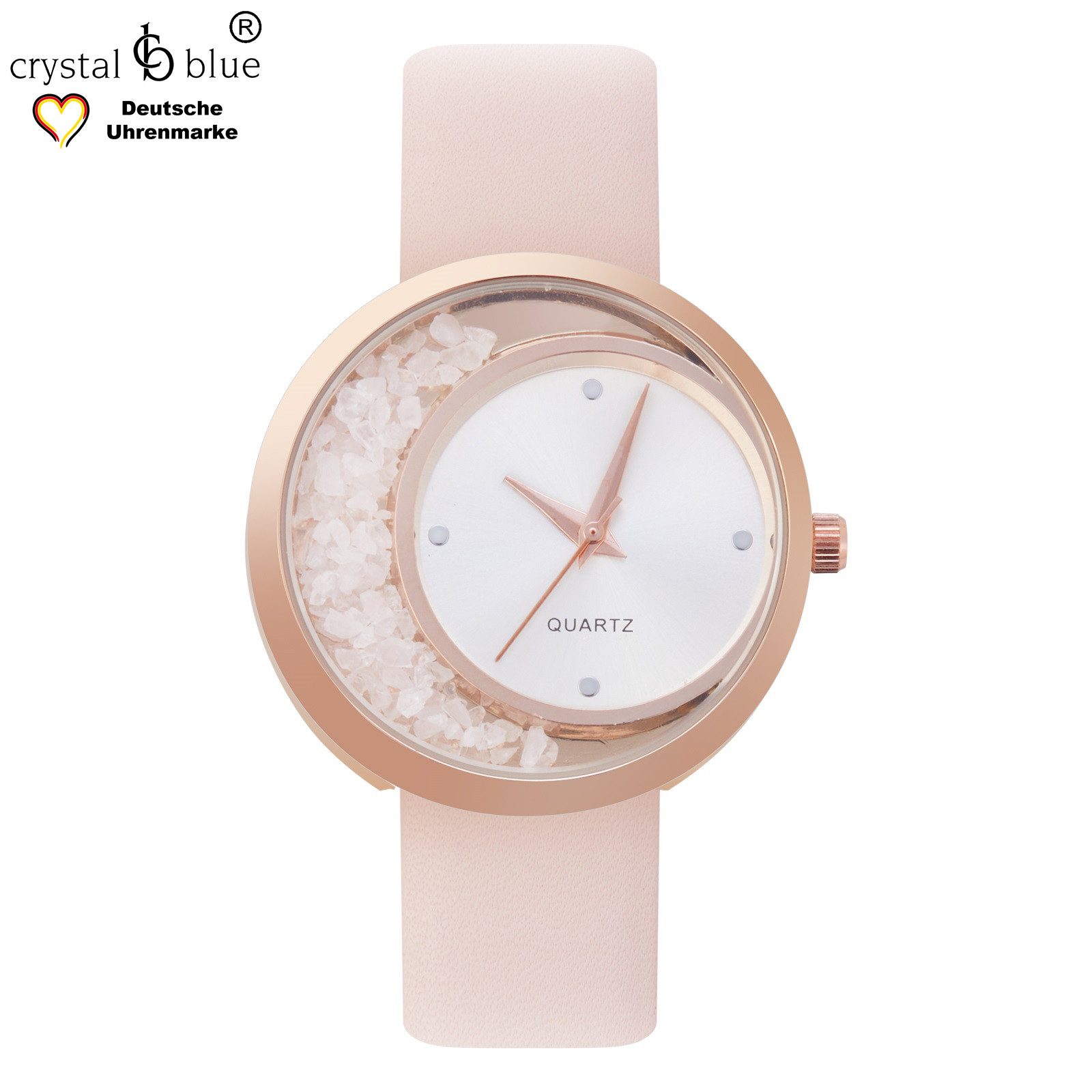 crystal blue Quarzuhr Damenuhr analog Armbanduhr günstig online kaufen