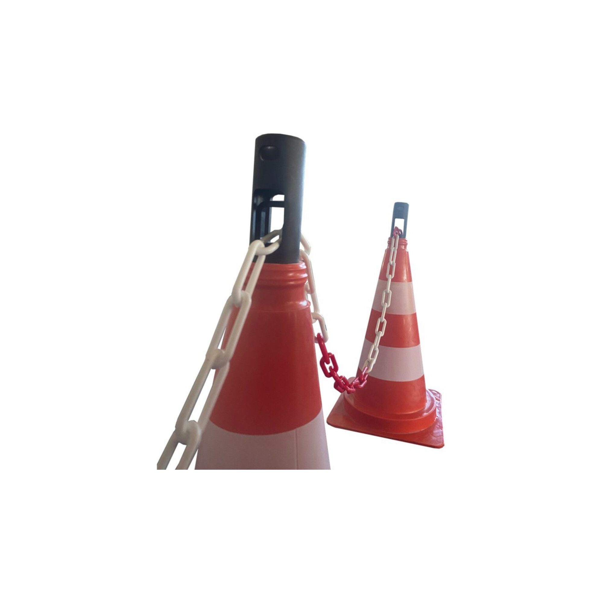 SCHAKE Verkehrsschild Schake Absperrkette rot / weiß, Kunststoff 6 mm, VE 25m