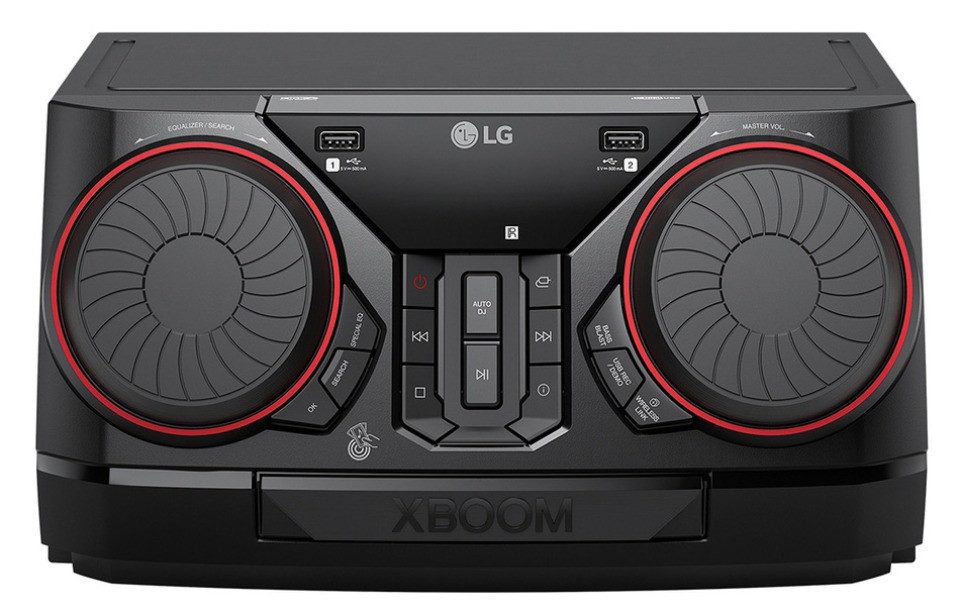 LG LG XBOOM CK43N Hi‑Fi‑System, 300 W, Bluetooth, USB, Radio Party-Lautsprecher 2.0 (Bluetooth, 300 W, Party‑Sound mit Bass‑Boost)