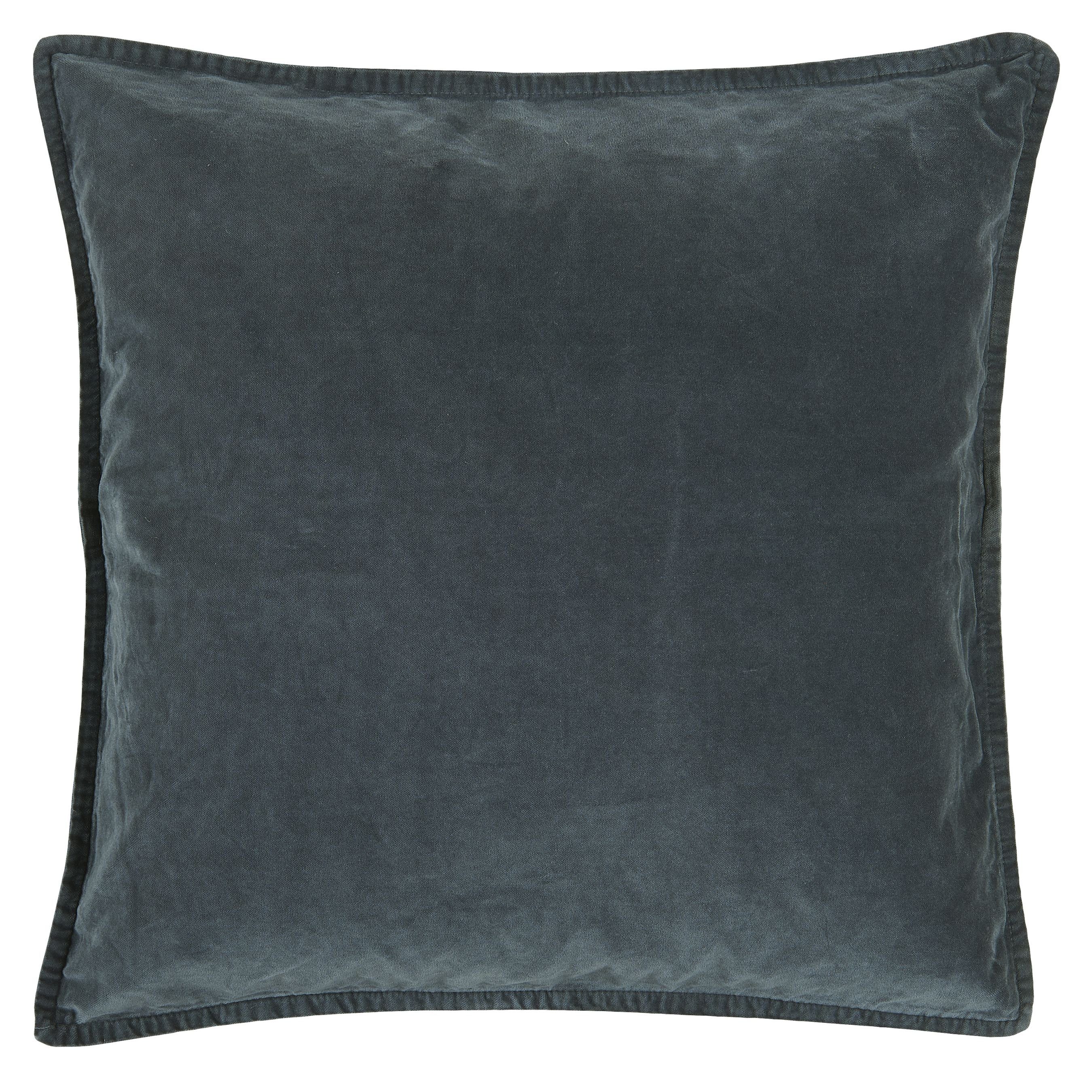 Ib Laursen Kissenbezug Kissenbezug Kissenhülle Samt Velour Blau Historical Blue 52x52cm
