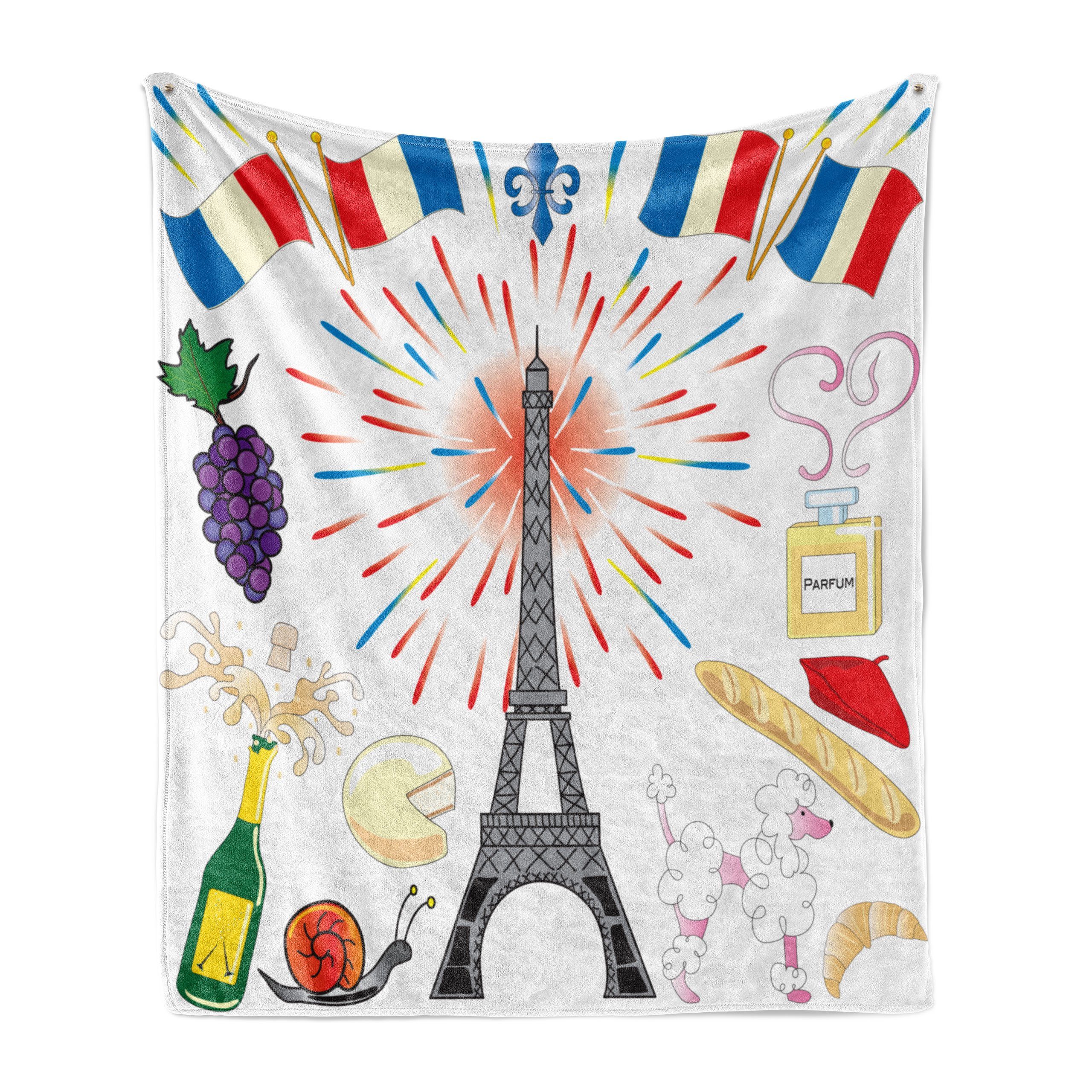 Plüsch Pariser Gemütlicher den Items Wohndecke Party Eiffelturm für Abakuhaus, und Außenbereich, Innen-