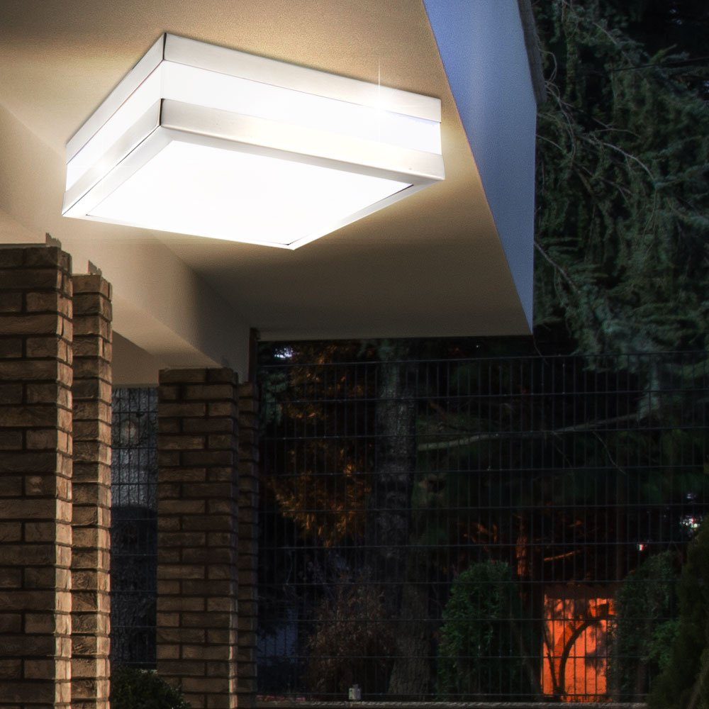 Außenleuchte Lampe Warmweiß, Watt inklusive, LED Beleuchtung etc-shop Leuchtmittel 6 Leuchte IP44 Außenlampe Außen-Deckenleuchte,