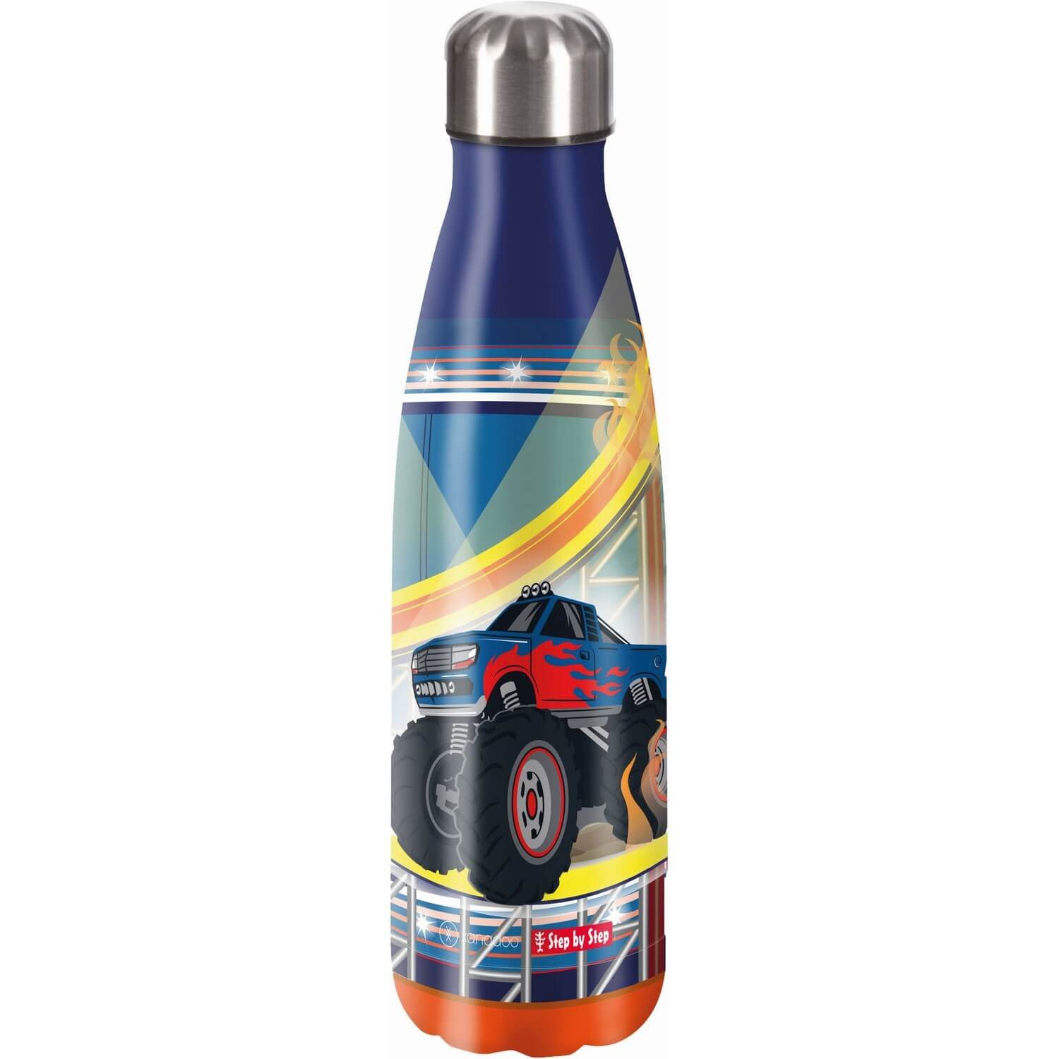 Step by Step Trinkflasche Isolierte Edelstahl-Trinkflasche Monster Truck Rocky