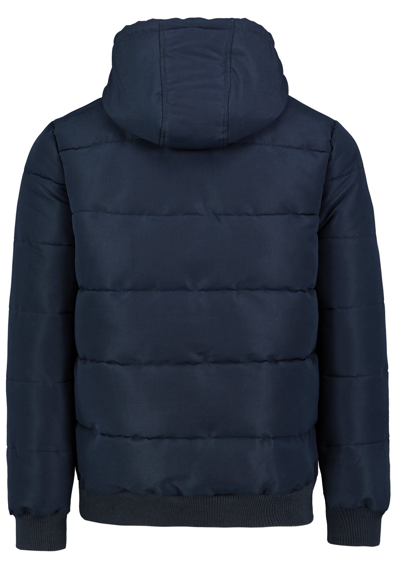 Steppjacke Stehkragen Jacke Gesteppt Winter Navy Steppjacke Kapuzenjacke Warm Eight2Nine Herren