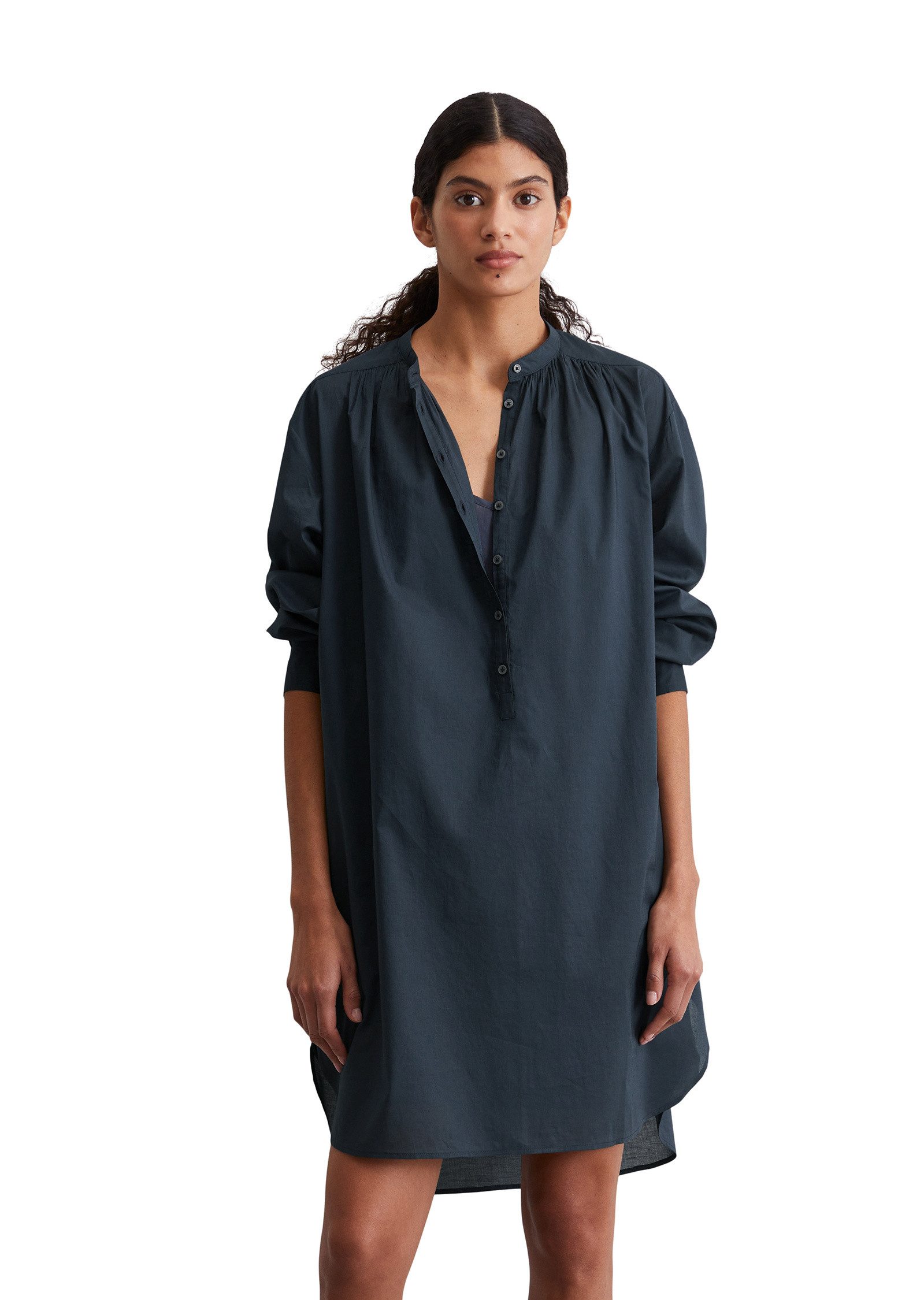 Marc O'Polo Hemdblusenkleid aus leichtem Baumwoll-Voile günstig online kaufen
